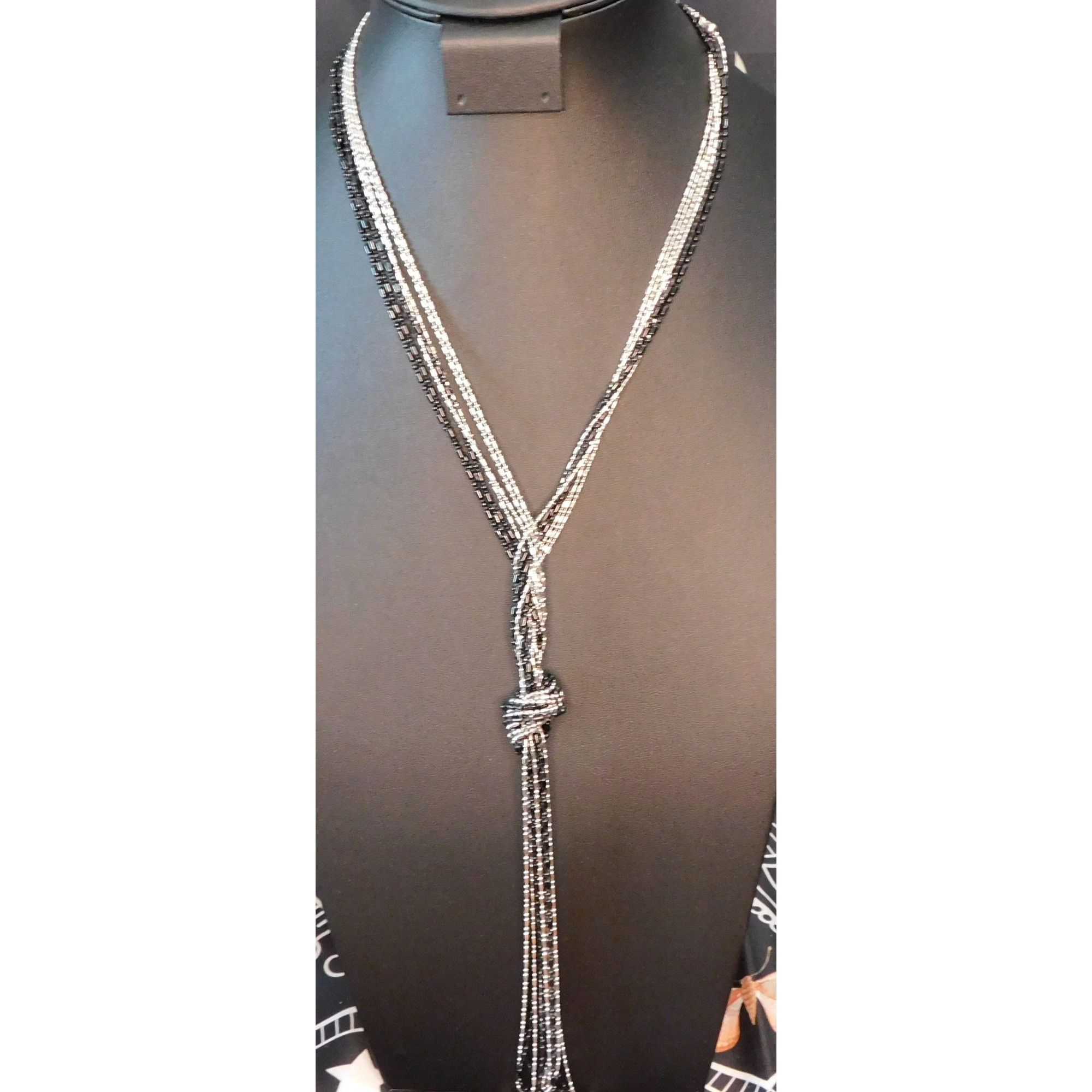 Other Gothic Metal Knotted Chain Tassel Necklace Size ONE SIZE - 1 Thumbnail