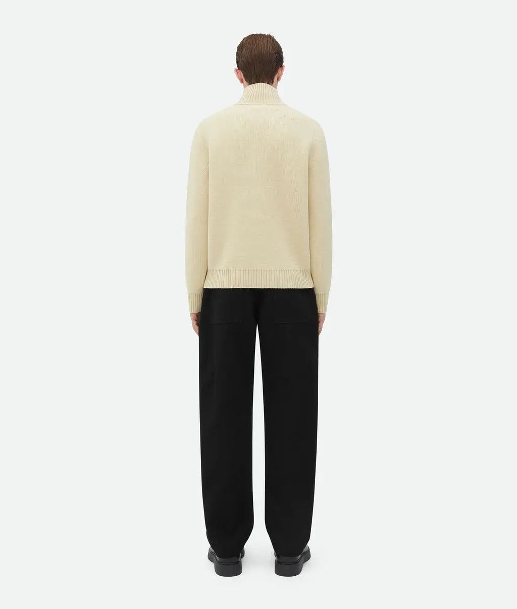 Bottega Veneta o1bcso1str1025 Wool Zippered Jumper in Beige Size US S / EU 44-46 / 1 - 3 Thumbnail