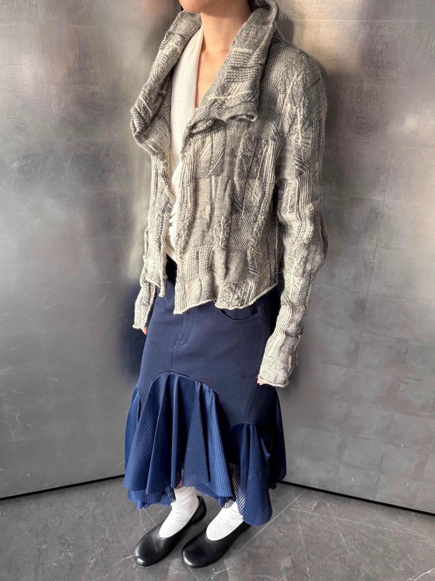 Other French Irregular Pattern Knit Cardigan Vintage M Size M / US 6-8 / IT 42-44 - 3 Thumbnail