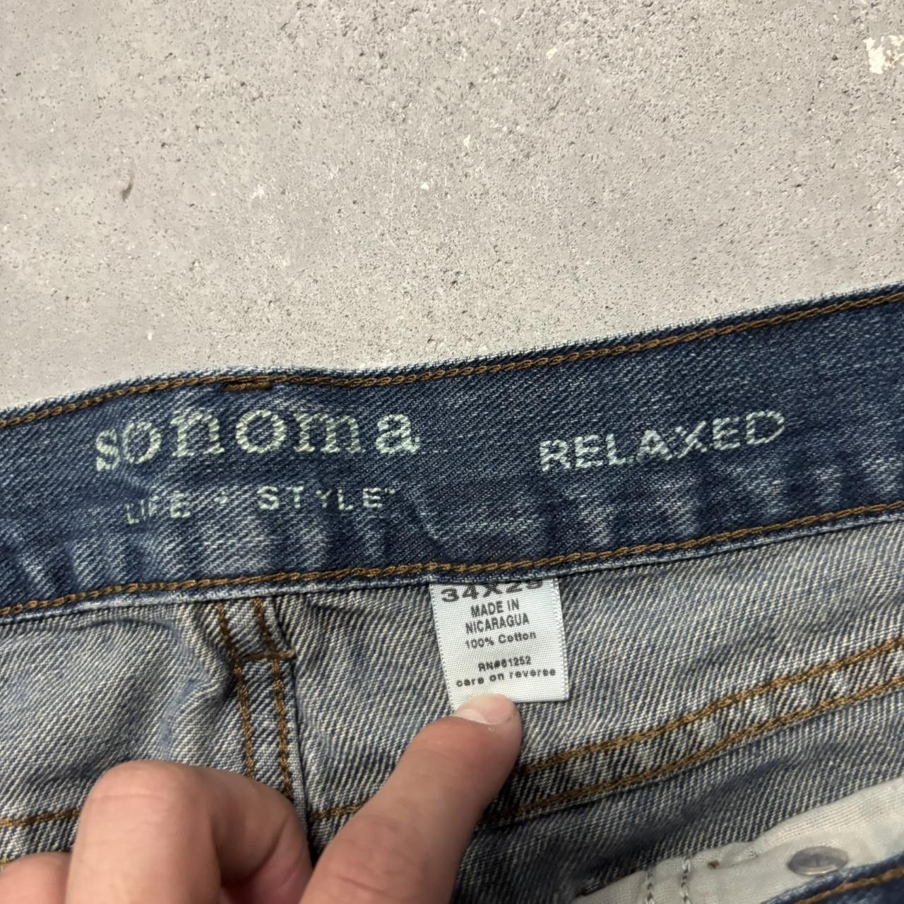 Japanese Brand × Vintage Crazy Vintage Y2K/2000s Grunge Dark Wash Essential Denim Jeans! Size US 34 / EU 50 - 8 Thumbnail