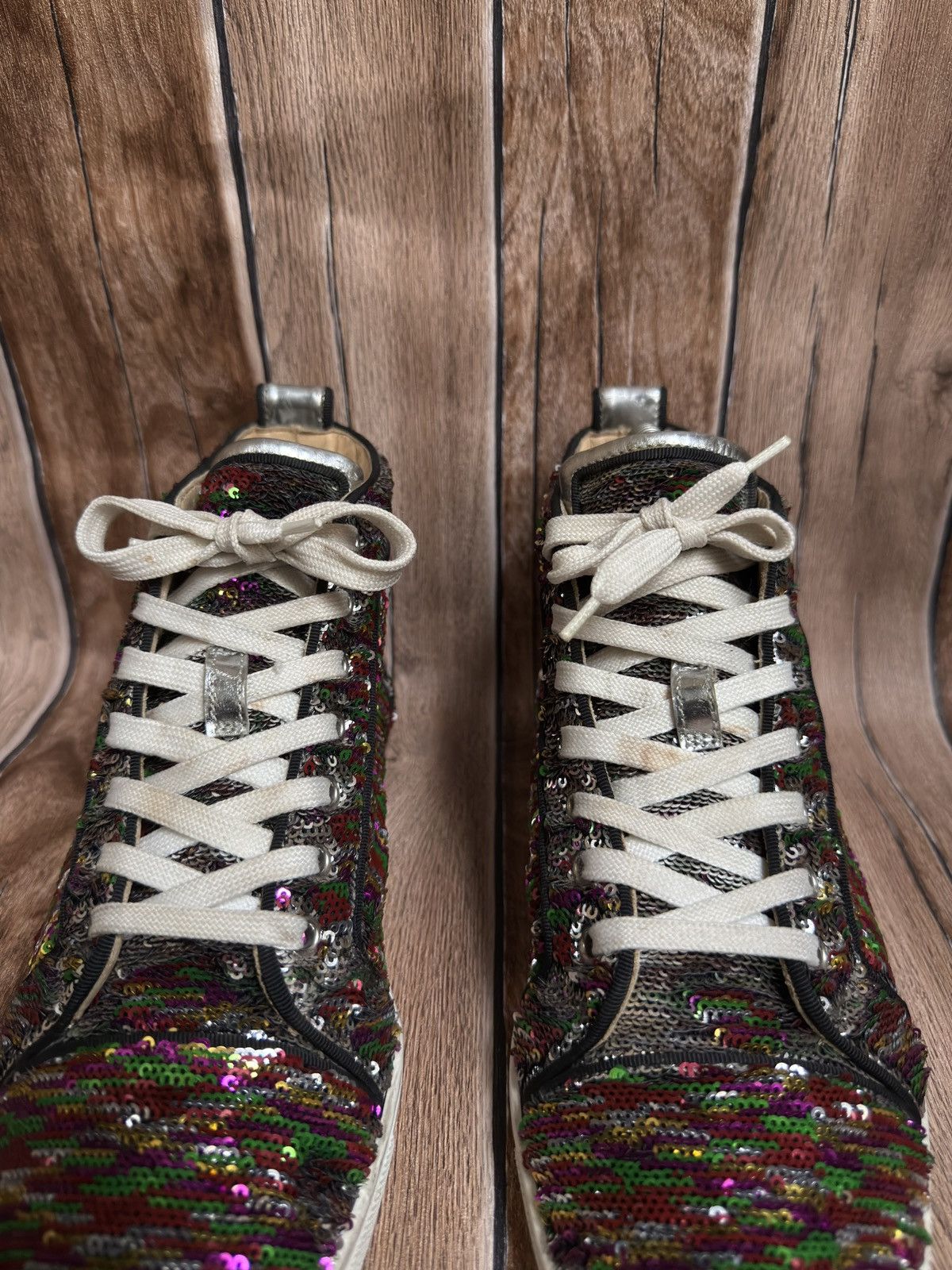 Christian Louboutin ❤️🔥Bip bip sequin trainers Size US 7.5 / IT 37.5 - 6 Thumbnail