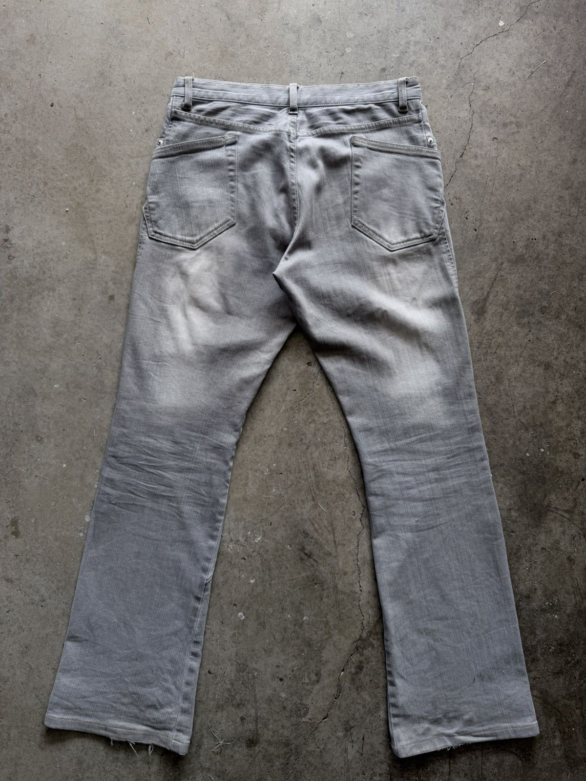 Japanese Brand Asymmetrical Spiral Bootcut Jeans Size US 31 - 2 Thumbnail