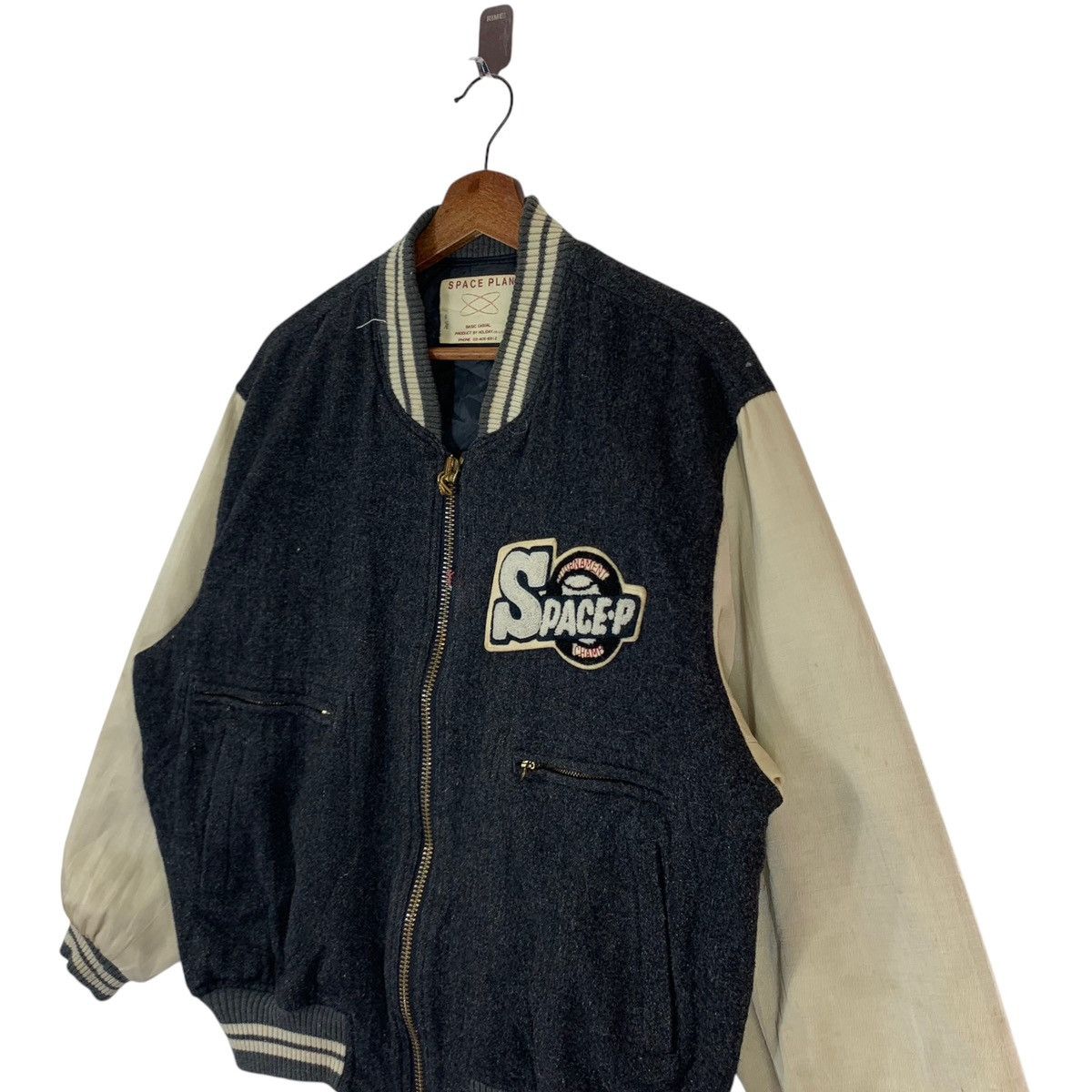 Vintage VINTAGE SPACE PLAN VARSITY BOMBER WOOL JACKET Size US M / EU 48-50 / 2 - 5 Thumbnail