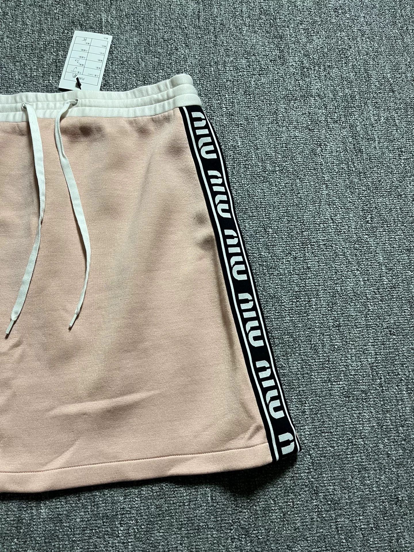 Miu Miu MIU MIU Pink Logo A-Line Drawstring Short Skirt Wmn M 19FW Size 27" / US 4 / IT 40 - 4 Thumbnail