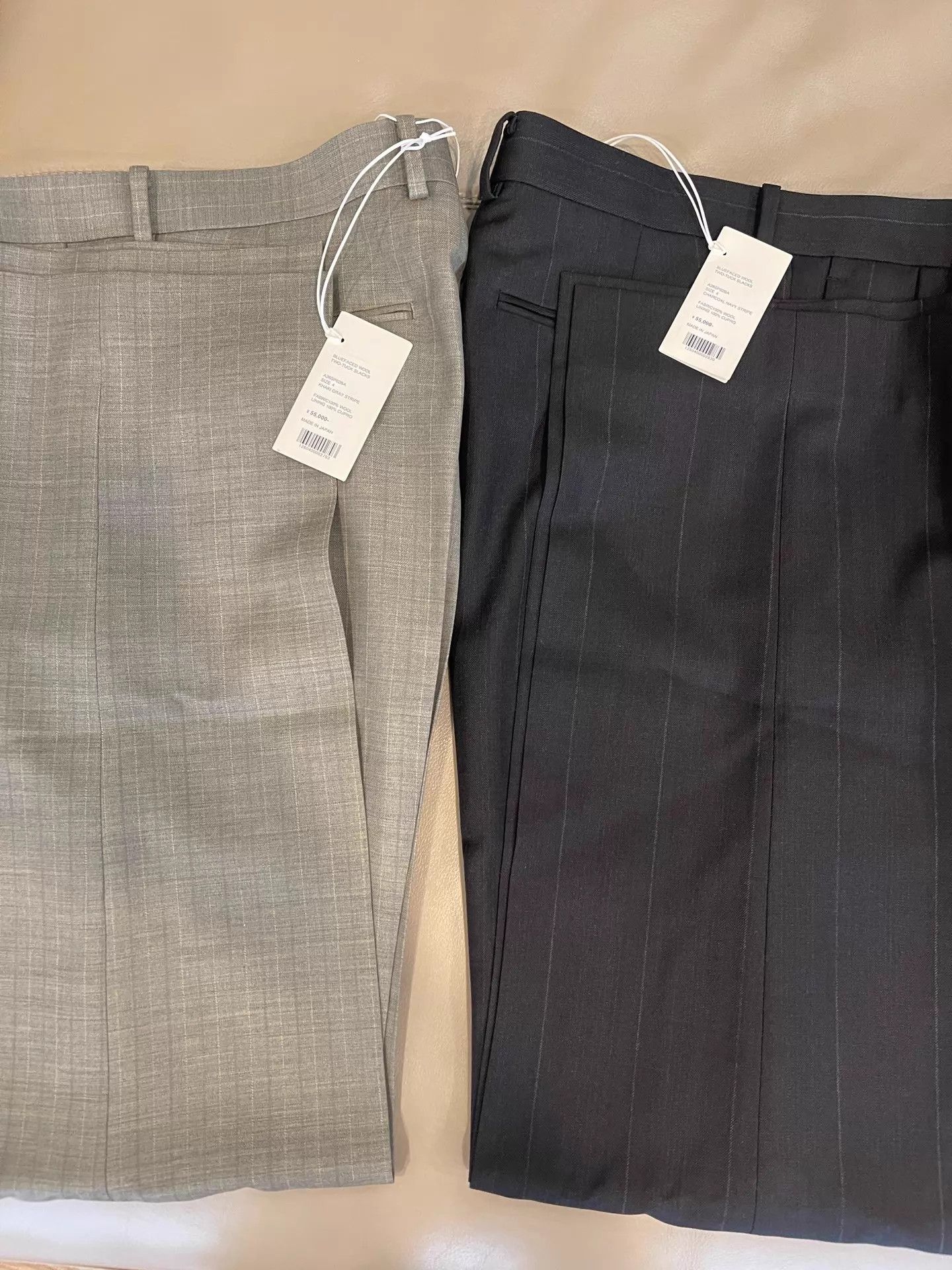 Auralee AURALEE BLUEFACED WOOL TWO-TUCK SLACKS 26ss 4 CharcoalBlue Size US 34 / EU 50 - 1 Thumbnail