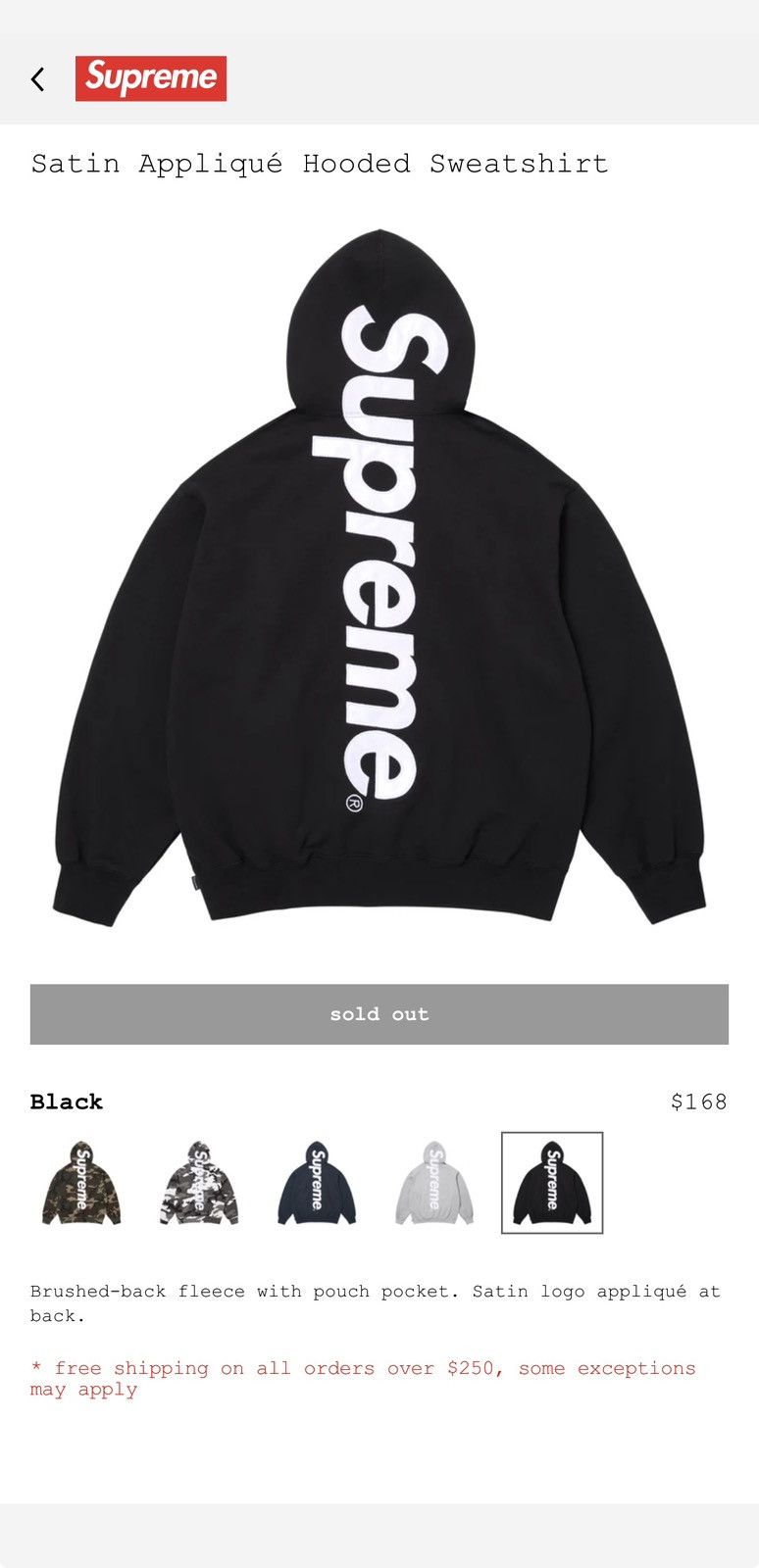 Supreme Black Supreme Appliqué Hoodie Size US M / EU 48-50 / 2 - 1 Thumbnail
