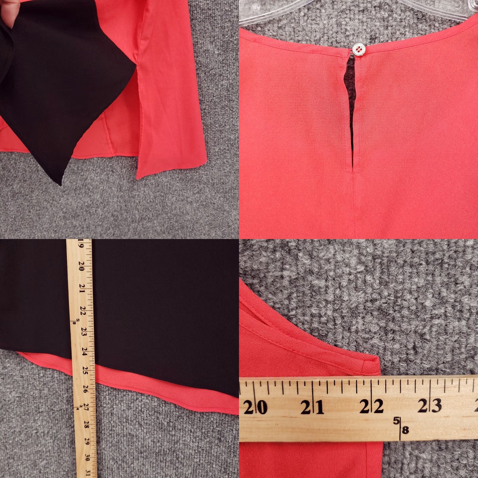 Calvin Klein Calvin Klein Tank Womens XL Red Colorblock Round Neck Asymmetric Hem Sleeveless Size XL / US 12-14 / IT 48-50 - 8 Thumbnail