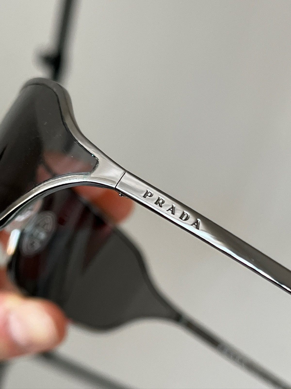 Prada PRADA 2004 Sunglasses Rimless Sport Metal Frame Shield R Size ONE SIZE - 12 Thumbnail