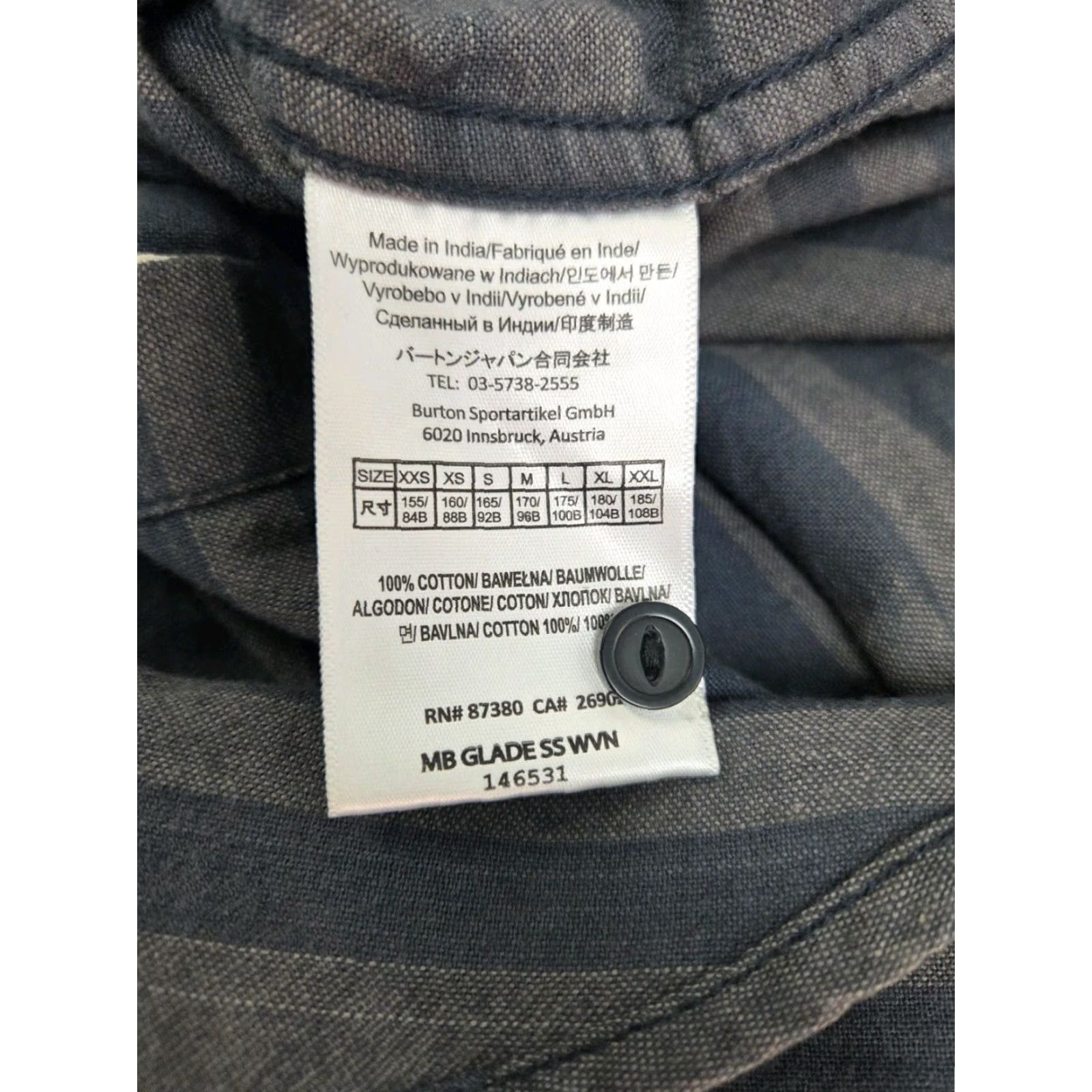Burton Burton Durable Goods Mens Short Sleeve Button Up Shirt XL Striped Multicolor Cotton Woven Pocket Casual Travel Party/Cocktail Size US XL / EU 56 / 4 - 8 Thumbnail