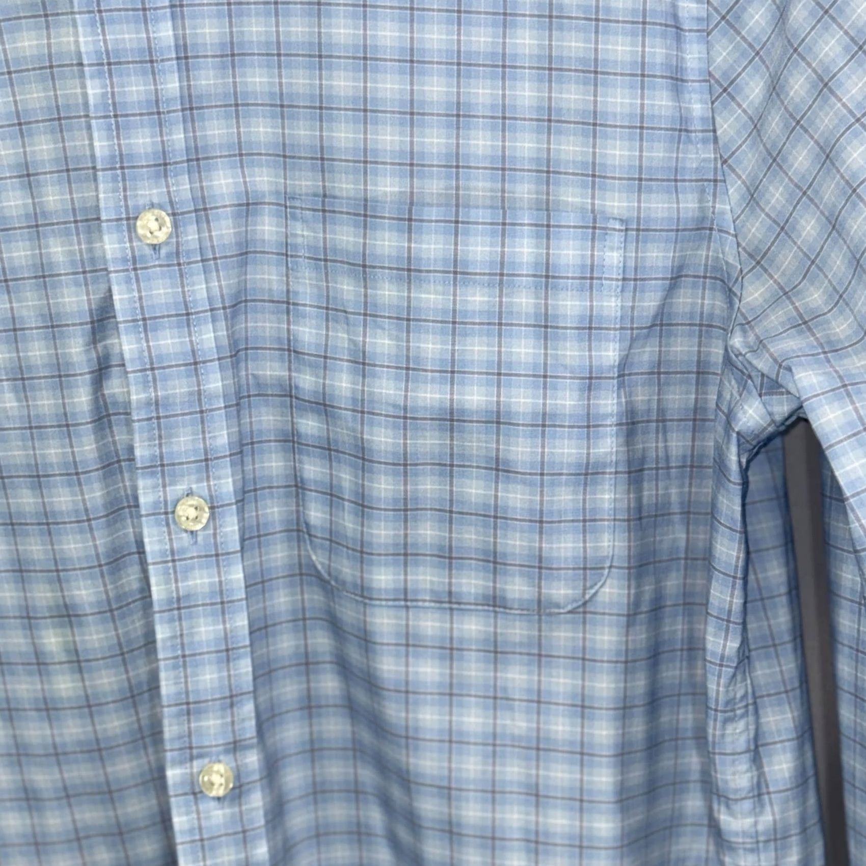 Vineyard Vines Vineyard Vines Shirt Mens Medium Blue Plaid On-The-Go Performance Long Sleeve Size US M / EU 48-50 / 2 - 4 Thumbnail