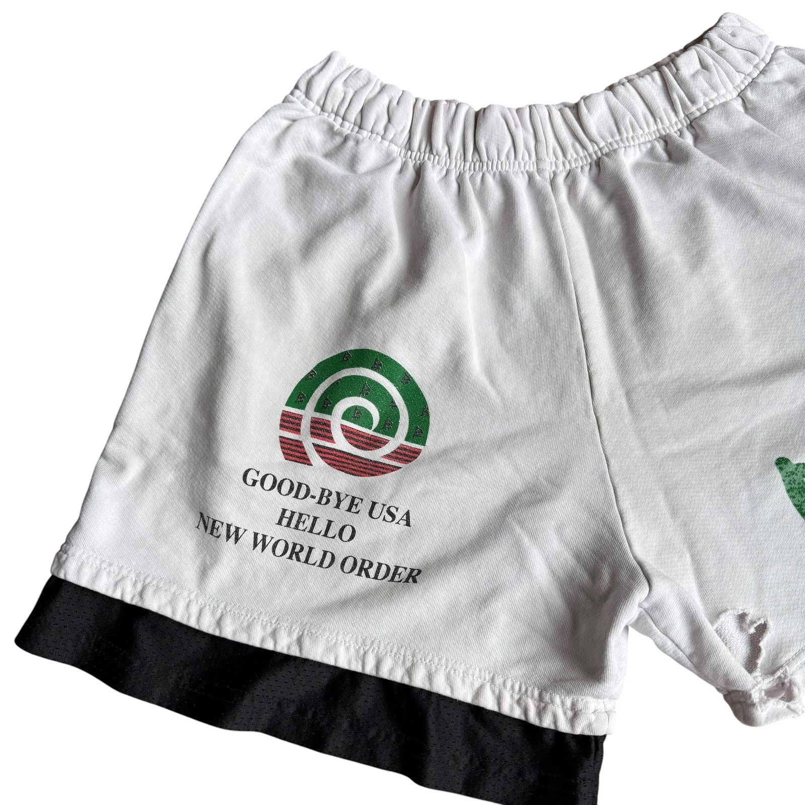 Barriers Barriers White Athletic Shorts Mens Large Size US 32 / EU 48 - 2 Thumbnail