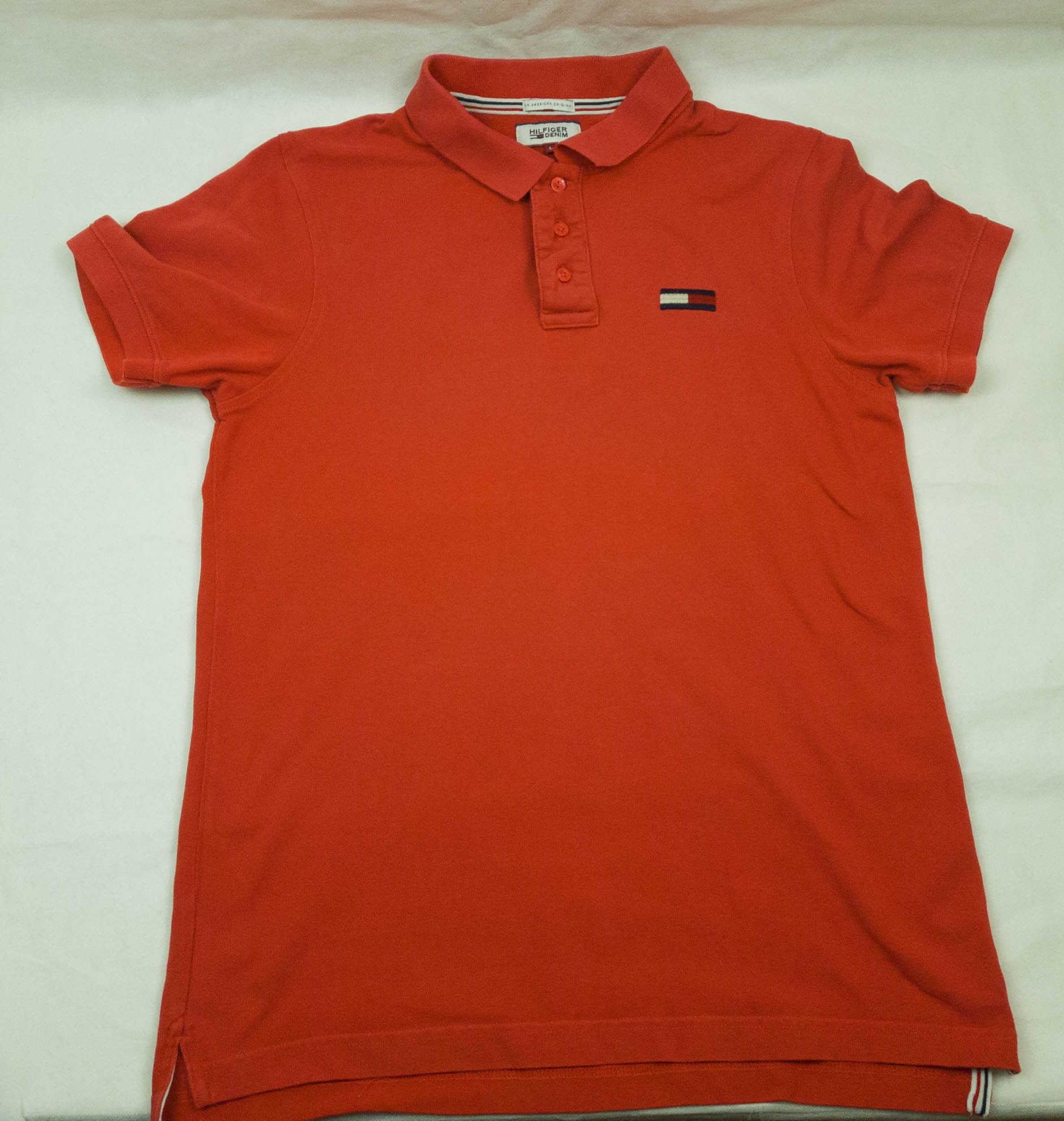 Tommy Hilfiger Hilfiger Denim mens polo top cotton size M ( LABEL L) gc Size US M / EU 48-50 / 2 - 3 Thumbnail