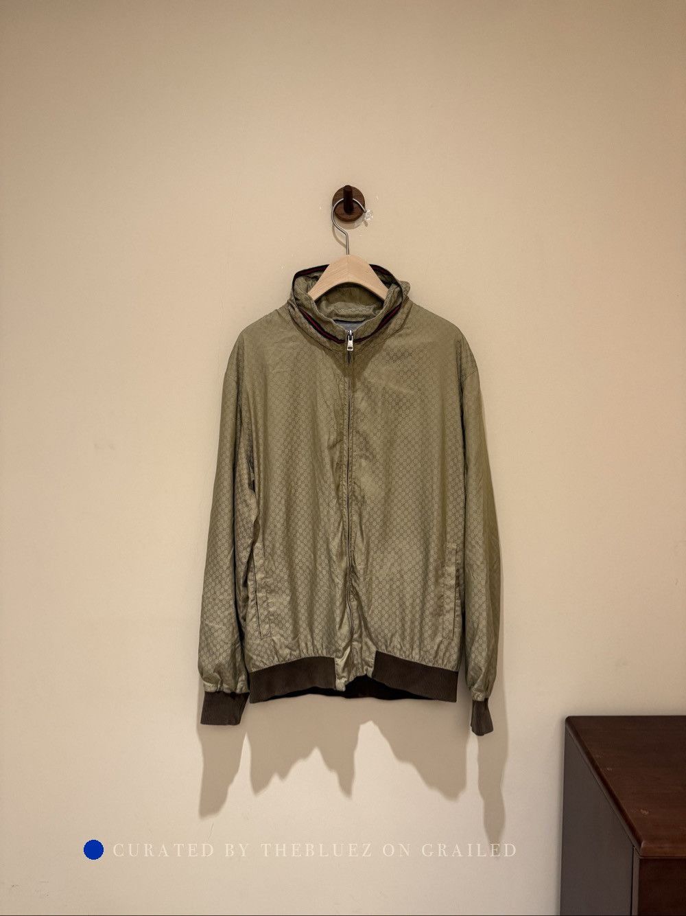 Gucci Monogram Hooded Jacket in Beige Size US M / EU 48-50 / 2 - 1 Thumbnail