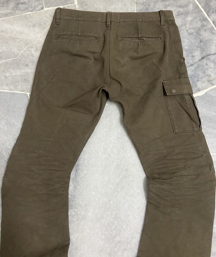 Kazuyuki Kumagai Attachment Attachment Japan Patina Waxed Cotton Duck Flare Cargo pants Size US 33 - 4 Thumbnail