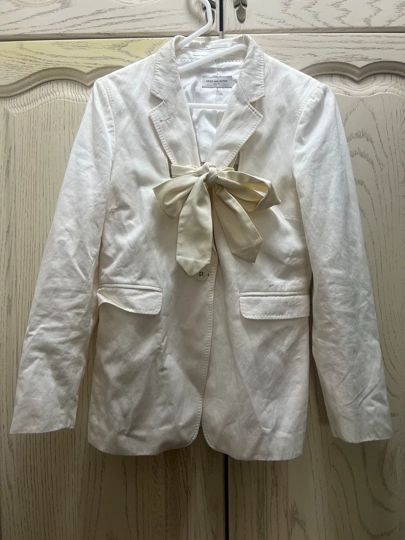 Casual Waist-Fitted Suit Jacket with Bow-2508