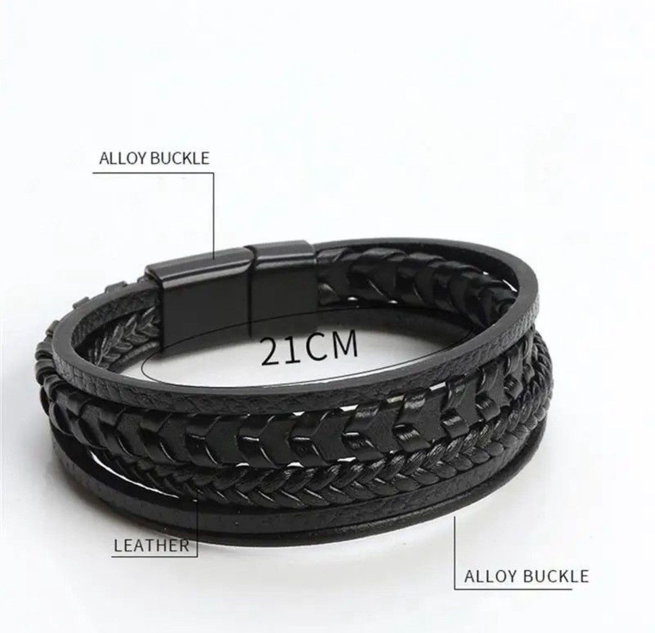Leather Multilayer Leather Woven Bracelet Size ONE SIZE - 2 Thumbnail