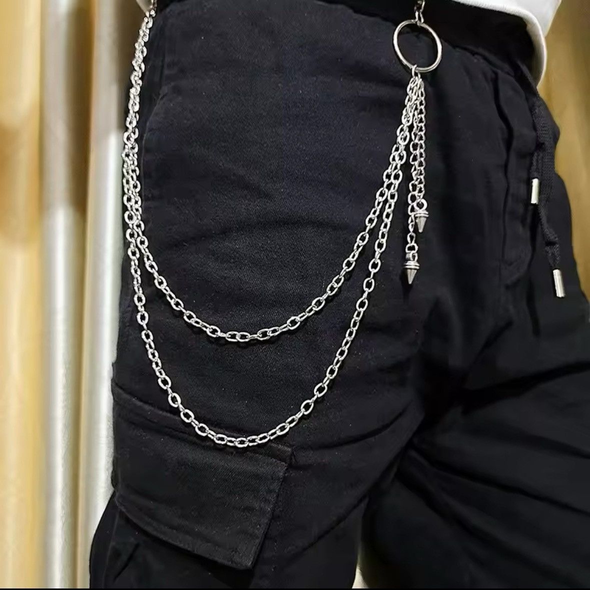 Other Rivet Pants Waist Belt Chain Size ONE SIZE - 4 Thumbnail