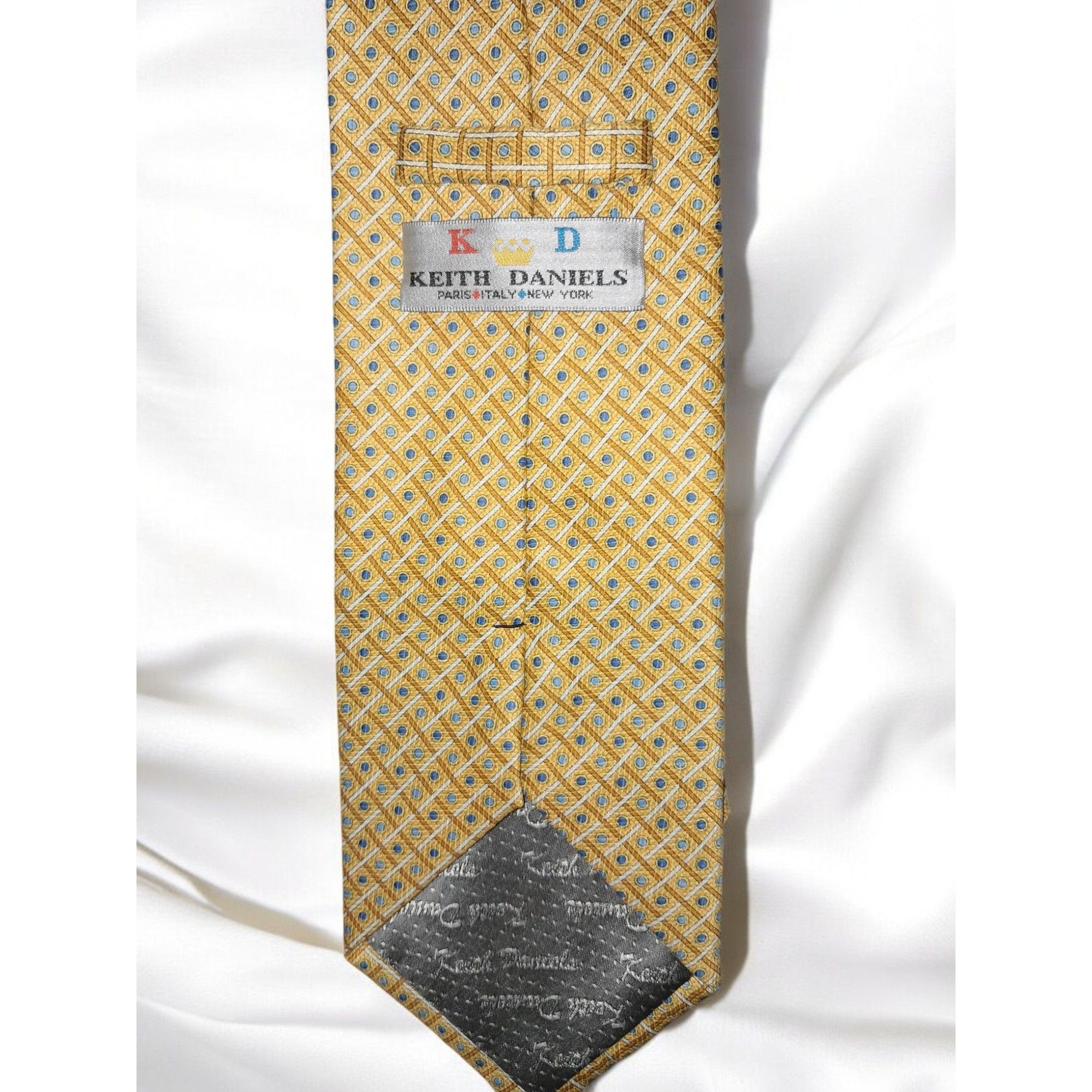 Other Keith Daniels 100% Polyester Tie – Handmade in China, Gold G Size ONE SIZE - 5 Thumbnail
