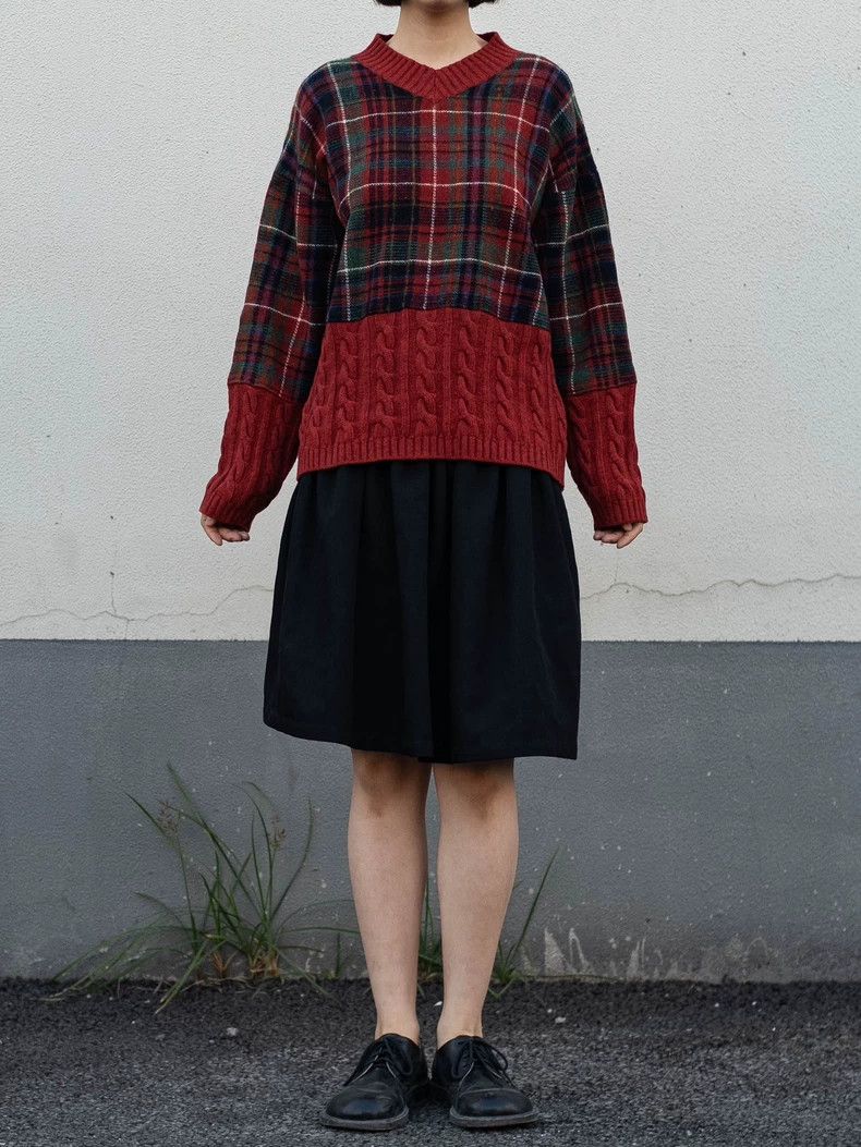 Kenzo KENZO Red checkered knit sweater Size M / US 6-8 / IT 42-44 - 1 Thumbnail