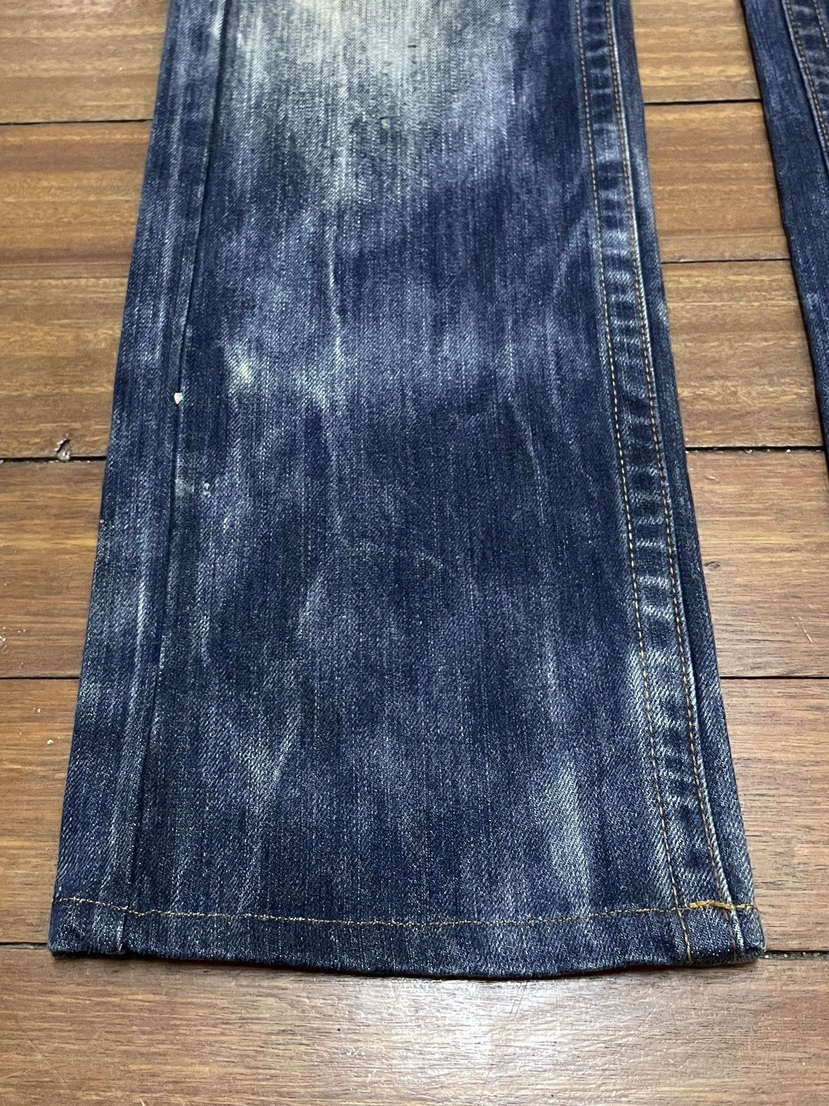 Le Grande Bleu (L.G.B.) Rare Design Vintage Brand Red Pepper Distressed Jeans 1990s Size US 28 / EU 44 - 5 Thumbnail