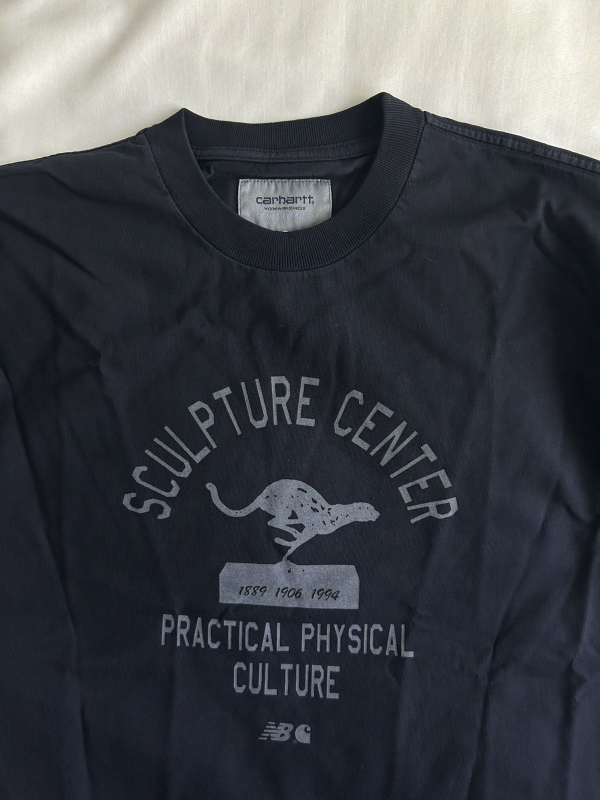 Carhartt Wip × New Balance Carhartt WIP New Balance Sculpture Center Tee Navy Size US M / EU 48-50 / 2 - 2 Thumbnail