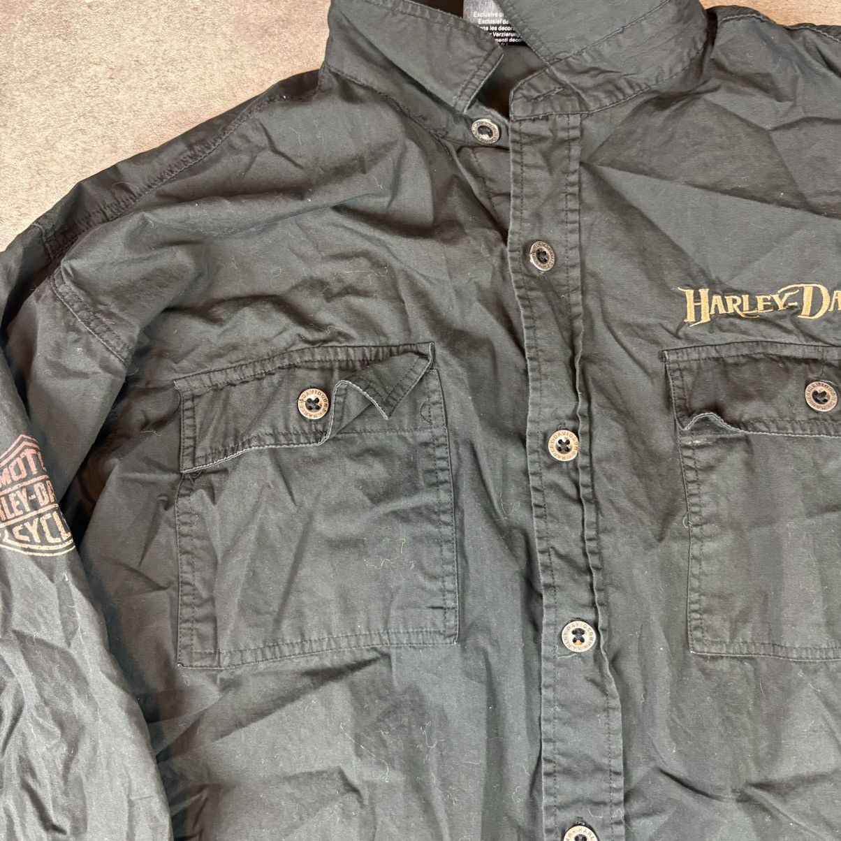 Harley Davidson Y2k black Harley davidson eagle button up Size US M / EU 48-50 / 2 - 6 Thumbnail