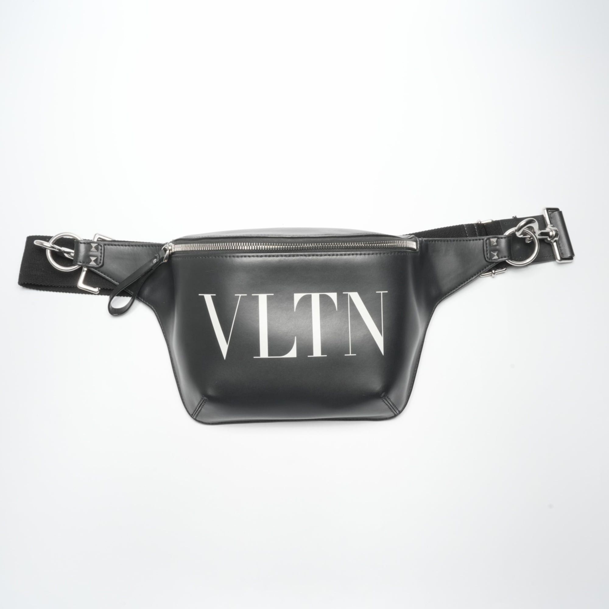 Valentino Valentino VLTN logo leather shoulder bag in black Size ONE SIZE - 1 Thumbnail