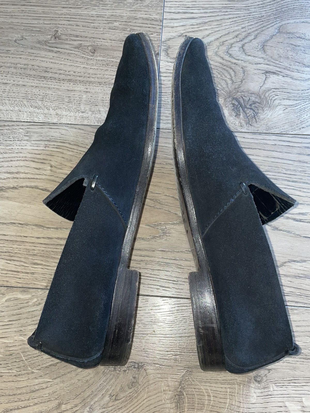 Yves Saint Laurent Ysl rive gauche 2004 suede square toe loafers Size US 11 / EU 44 - 2 Thumbnail