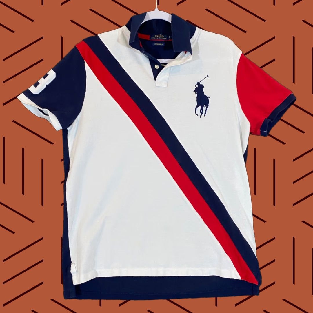 Polo Ralph Lauren Polo Ralph Lauren Shirt Mens Large Slim Fit Red White Blue #3 Embroidered S/S Size US L / EU 52-54 / 3 - 1 Thumbnail