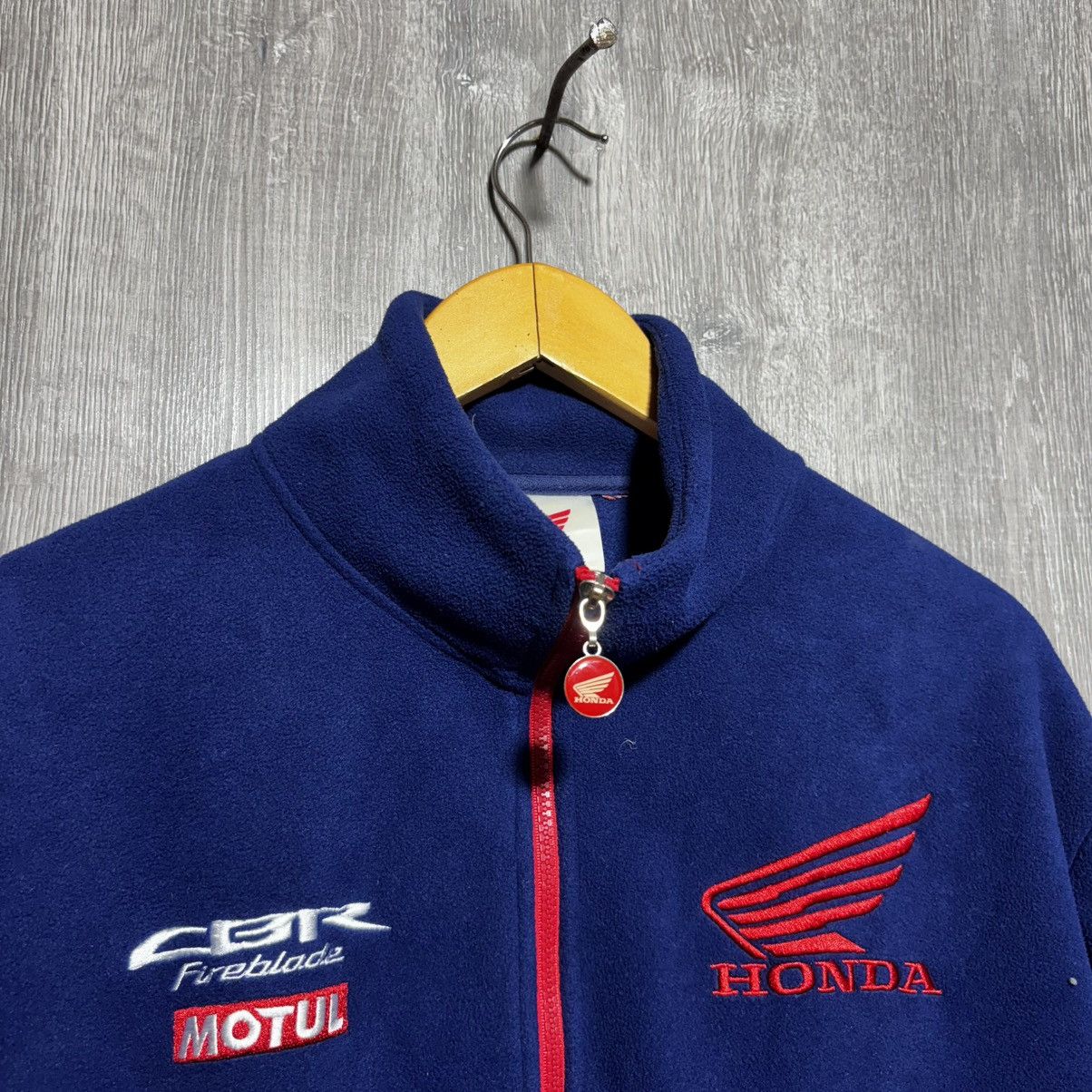 Honda Vintage 90s Honda Racing Fleece Navy Jacket Zip Motul Y2K Size US XL / EU 56 / 4 - 3 Thumbnail