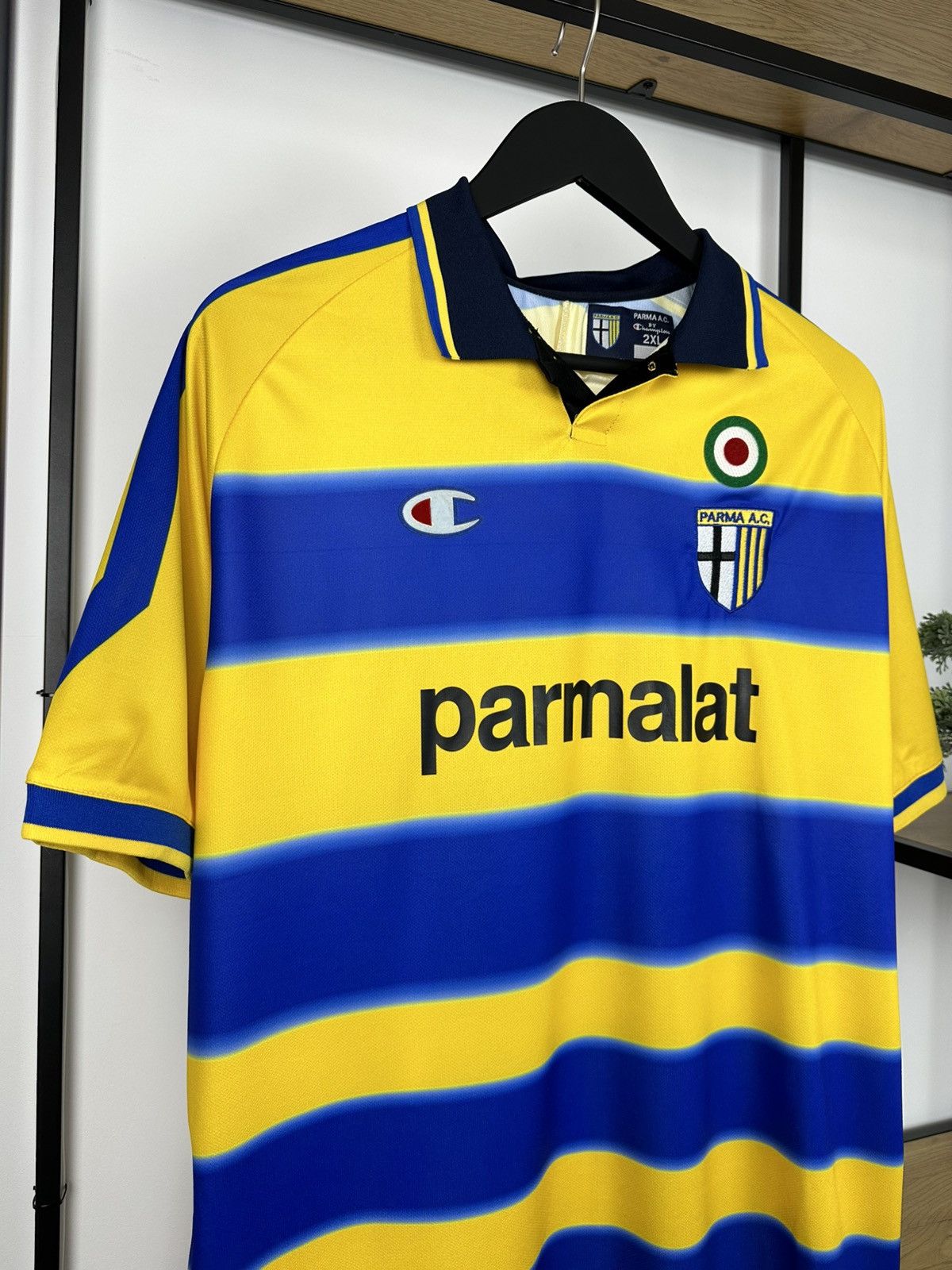 Champion AC Parma #7 Fuser 1999-00 Home Jersey Football Shirt Soccer Size US XXL / EU 58 / 5 - 3 Thumbnail