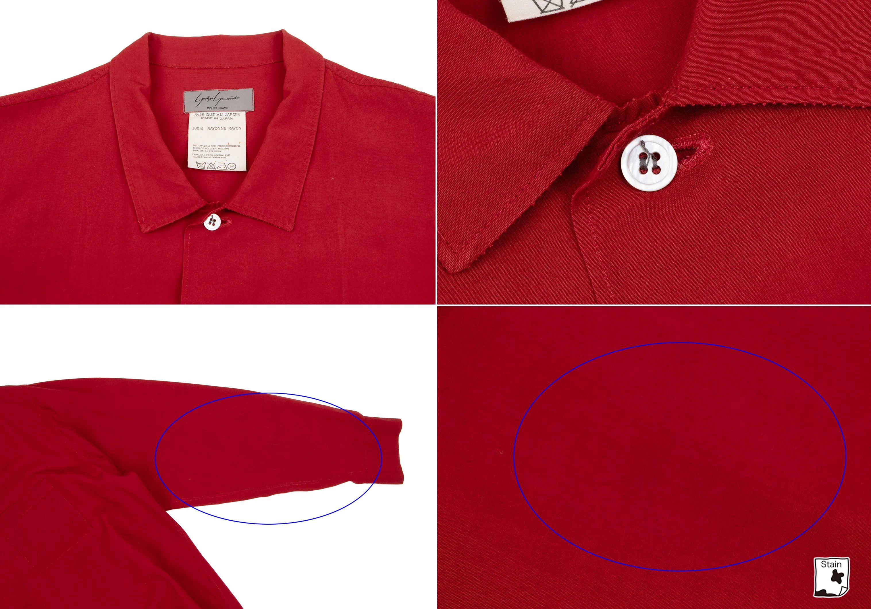 Yohji Yamamoto Yohji Yamamoto Rayon Long Shirt Jacket Red Size US M / EU 48-50 / 2 - 5 Thumbnail