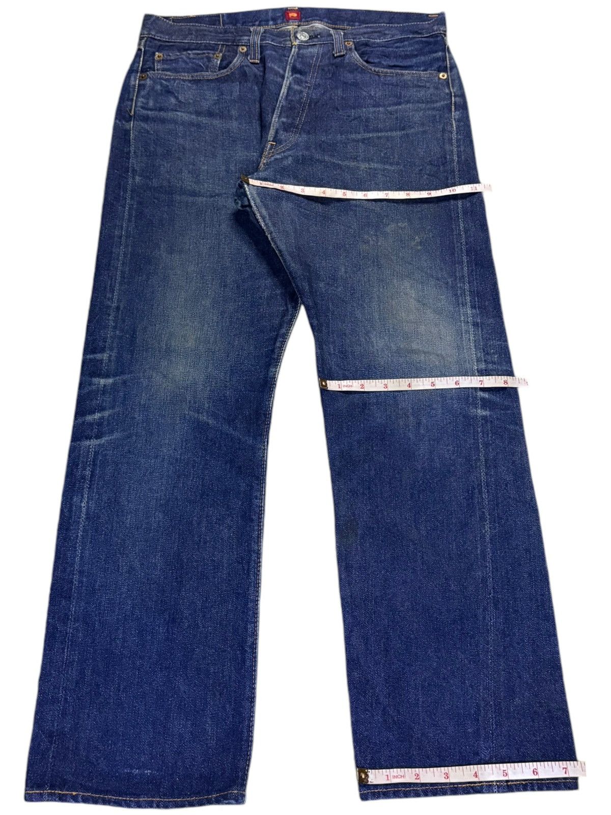Japanese Brand × RESOLUTE Vintage Japanese Resolute Faded Mud Raw Denim Selvedge Jeans Size US 32 / EU 48 - 14 Thumbnail