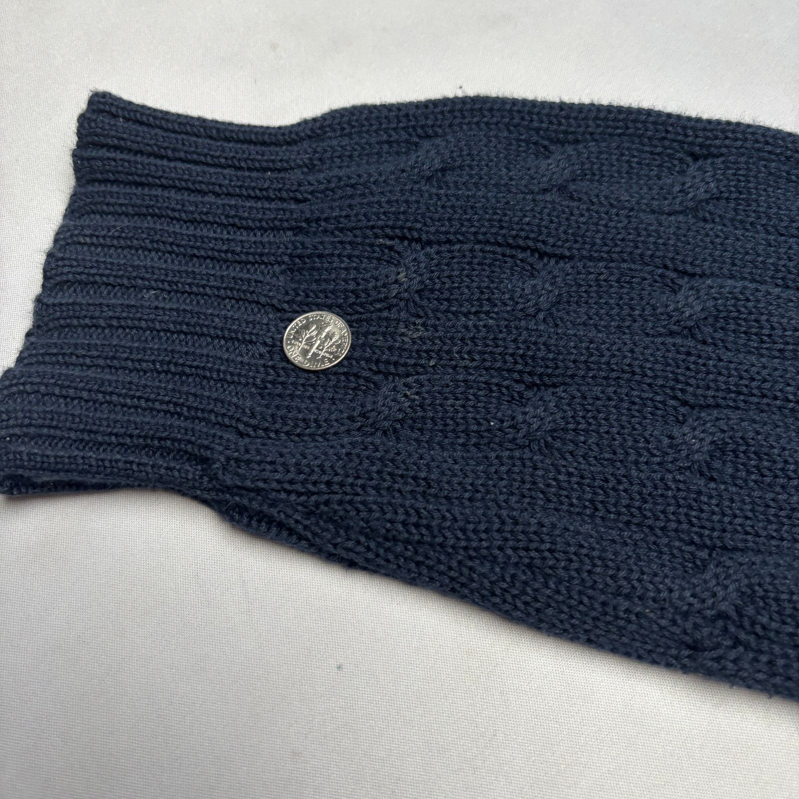 Polo Ralph Lauren × Vintage Vintage 90s Polo Ralph Lauren Cable Knit V Neck Sweater 2XL Size US XXL / EU 58 / 5 - 10 Thumbnail
