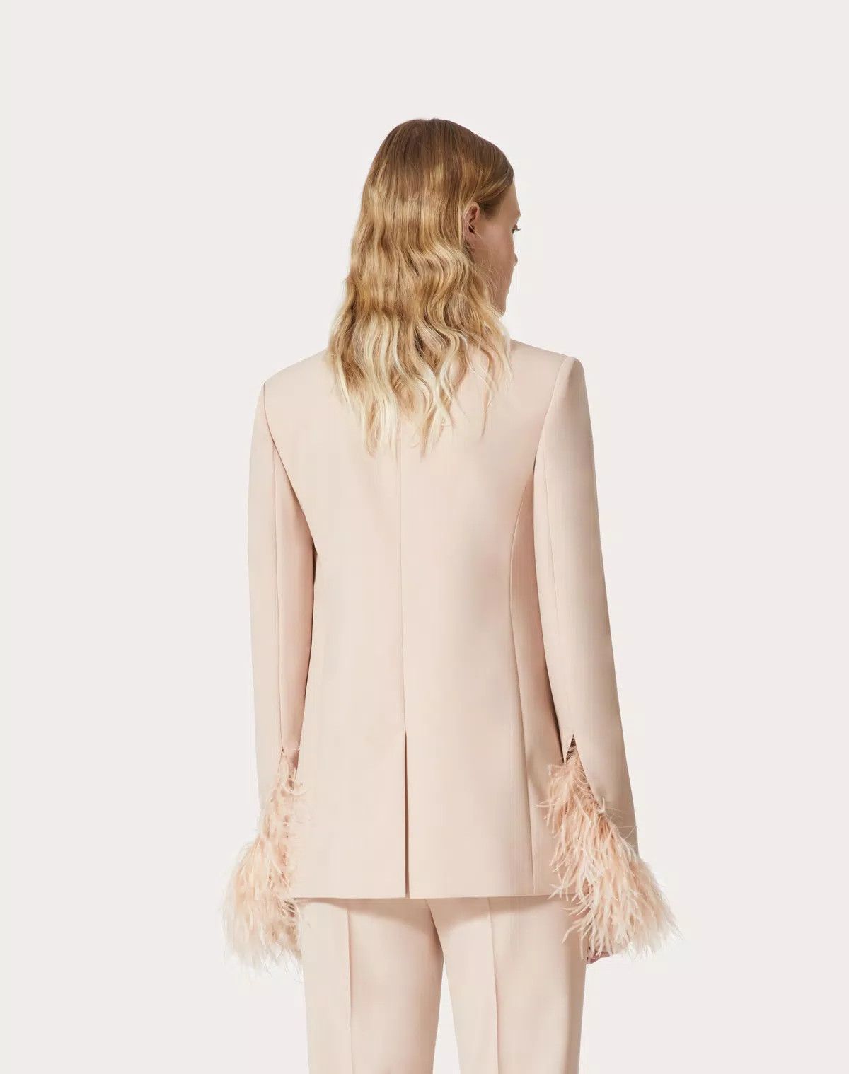 Valentino o1s1wg110426 Dry Tailoring Wool Embroidered Blazer in Sand Size XS / US 0-2 / IT 36-38 - 6 Thumbnail