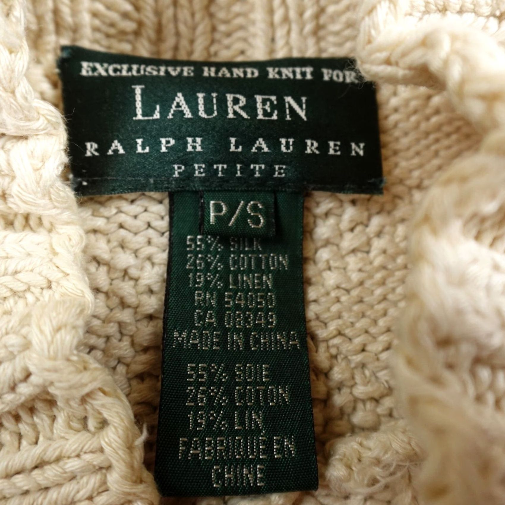 Ralph Lauren Ralph Lauren Sweater Womens PS Beige Nordic Fair Isle Silk Linen Knit Sweatshirt Size S / US 4 / IT 40 - 5 Thumbnail