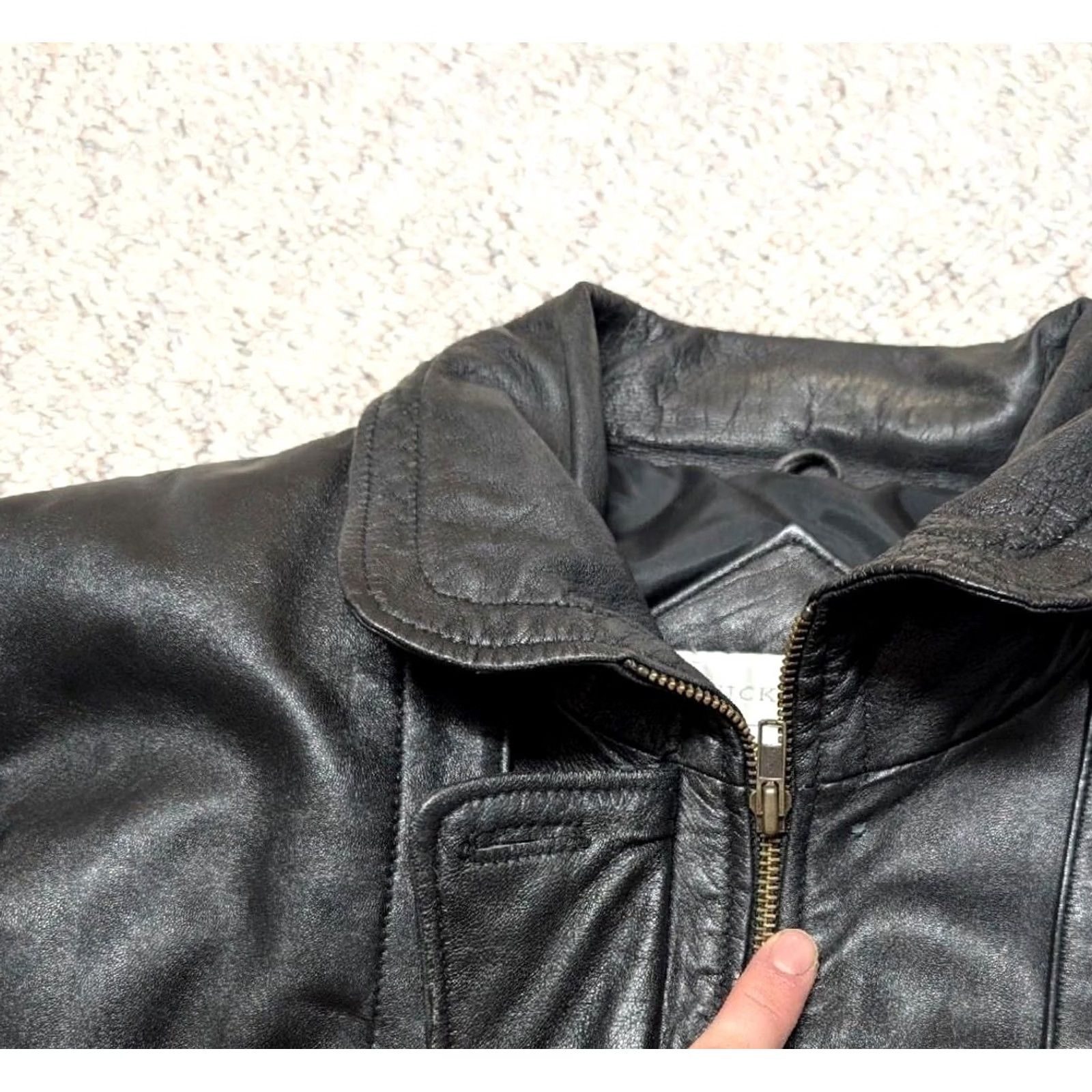 Vintage VINTAGE Preswick & Moore Parka Coat Leather Lambskin 44-46 Mens XS? Size US L / EU 52-54 / 3 - 7 Thumbnail