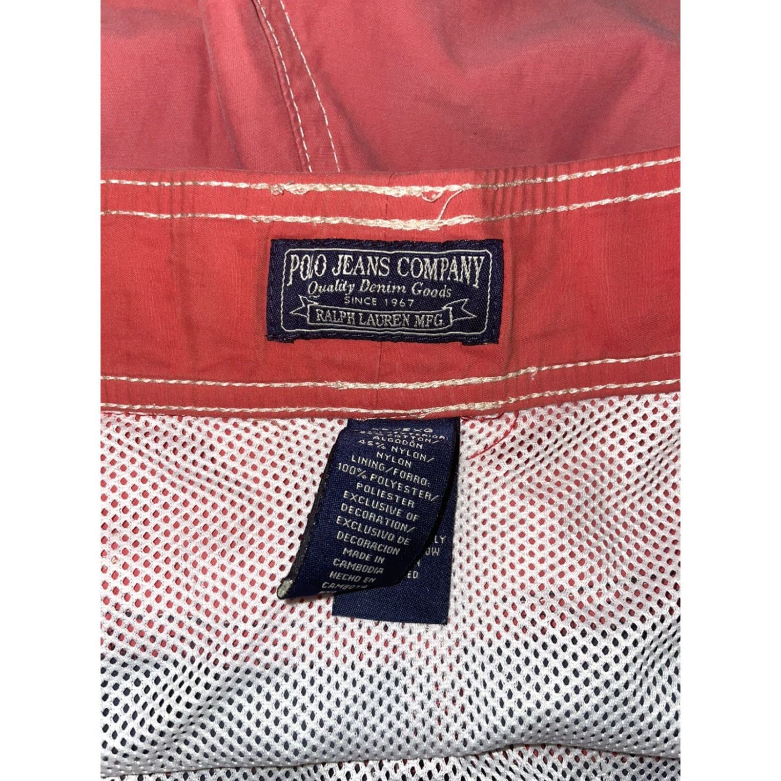 Polo Ralph Lauren Polo Ralph Lauren Red Cotton Blend Swim Trunks XL Mens Bottom Size US XL / EU 56 / 4 - 5 Thumbnail