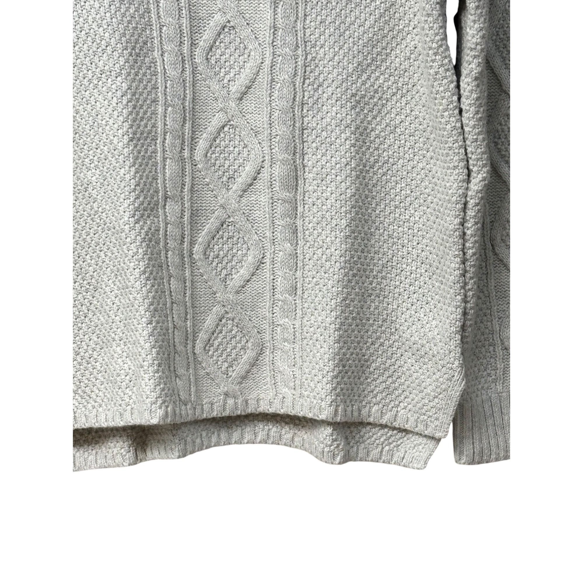 Lucky Brand Lucky Brand Cable Knit Turtleneck Sweater, Gray, Size M Size M / US 6-8 / IT 42-44 - 9 Thumbnail