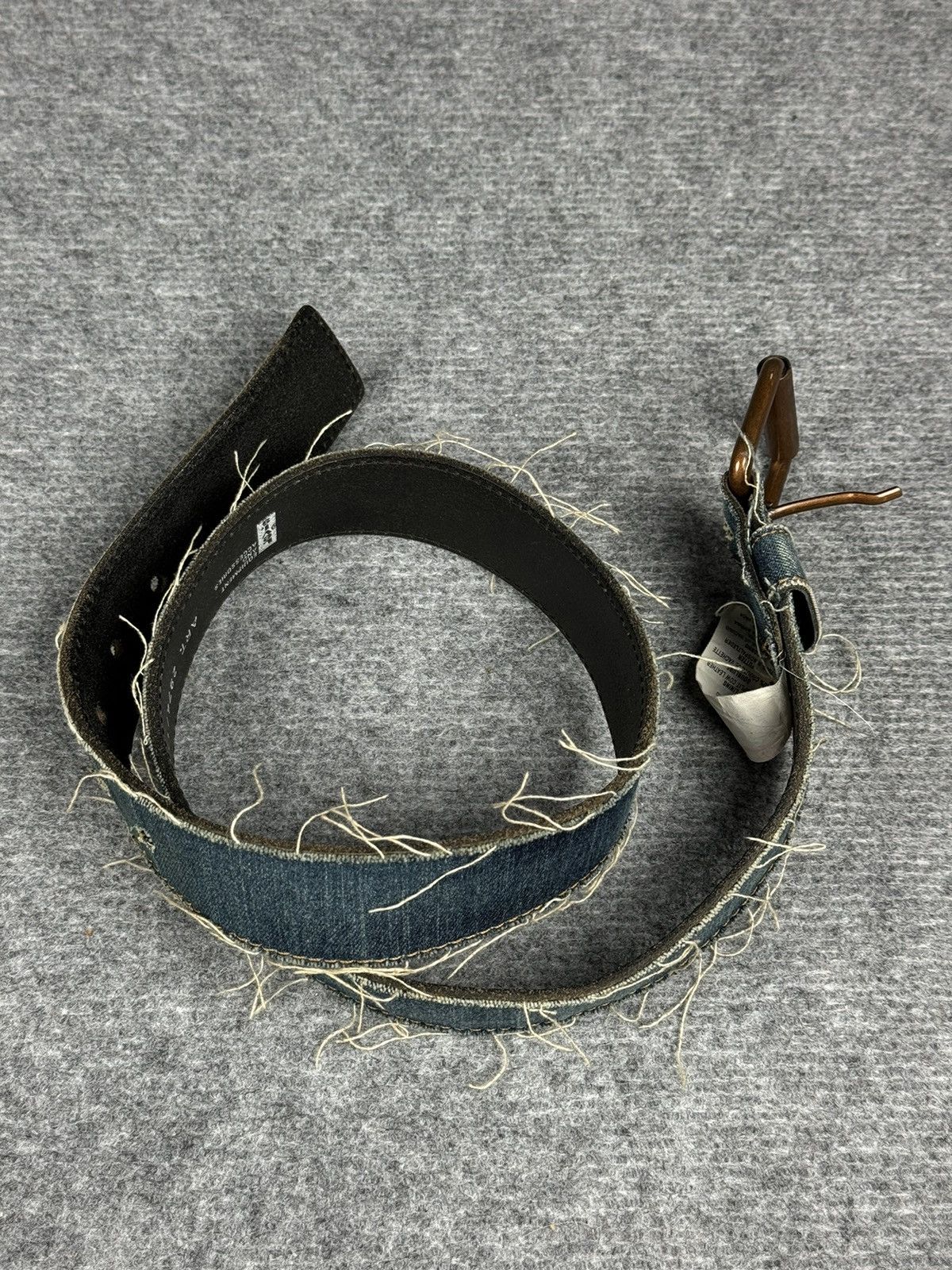 Genuine Leather × Levi's Levis Leather Distressed Denim Belt Size 32 - 5 Thumbnail