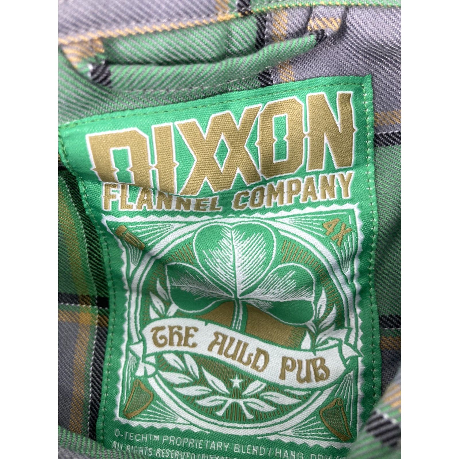 Vintage Dixxon Flannel Company Shirt Men 4XL Green Auld Pub Button Long Sleeve Plaid Regular Size Size US XXL / EU 58 / 5 - 7 Thumbnail