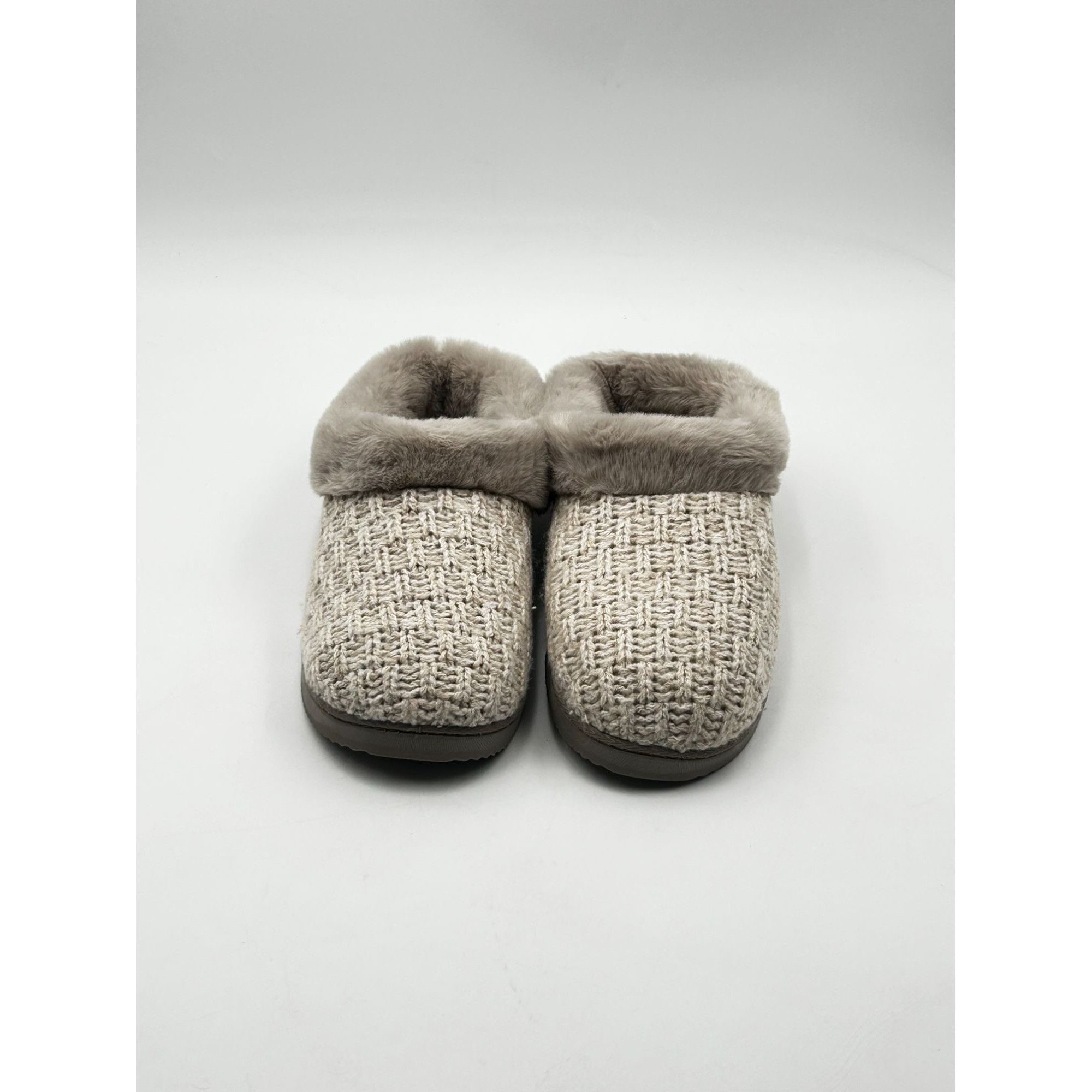 Other Dearfoams Memory Foam Slippers Womens 7-8 Oatmeal Faux Fur C Size US 7 / IT 37 - 2 Thumbnail