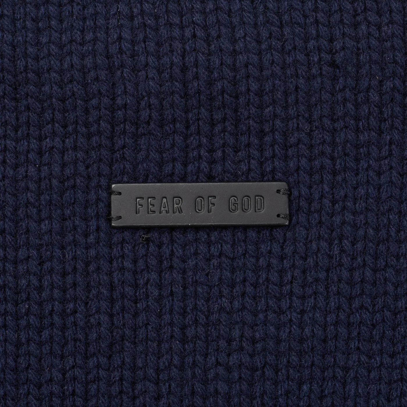 Fear of God FEAR OF GOD Navy Blue Wool Chunky Knit Overlap Sweater Size US L / EU 52-54 / 3 - 2 Thumbnail