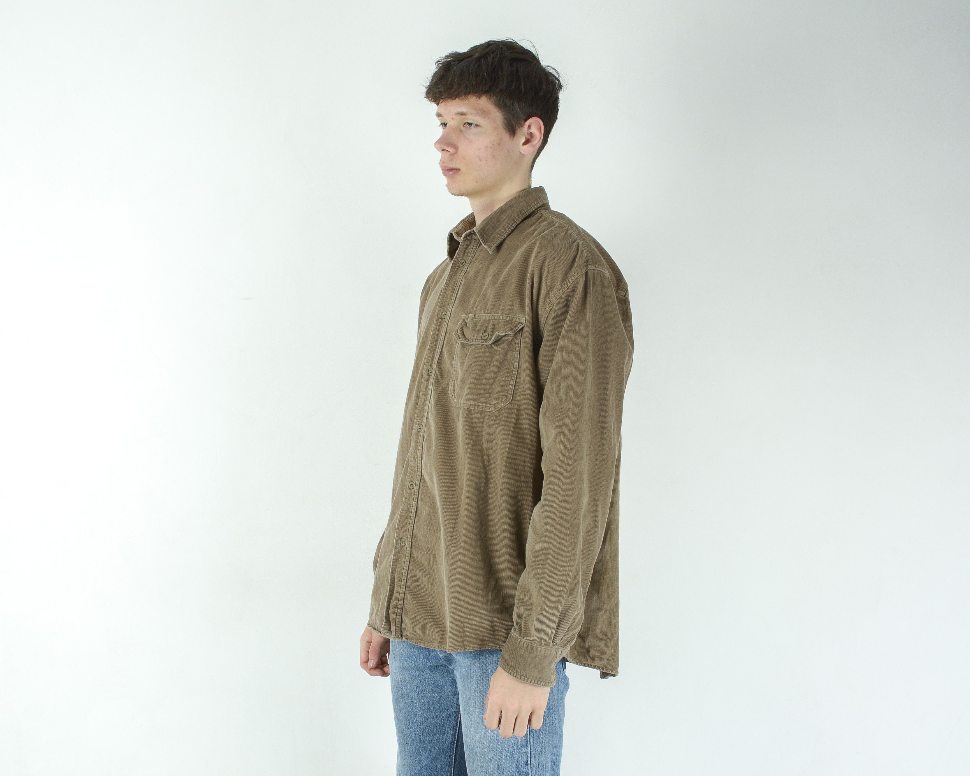 Designer × Other × Vintage CAMARGUE Men Shirt Soft Corduroy Cords Button Retro Casual Size US XXL / EU 58 / 5 - 3 Thumbnail