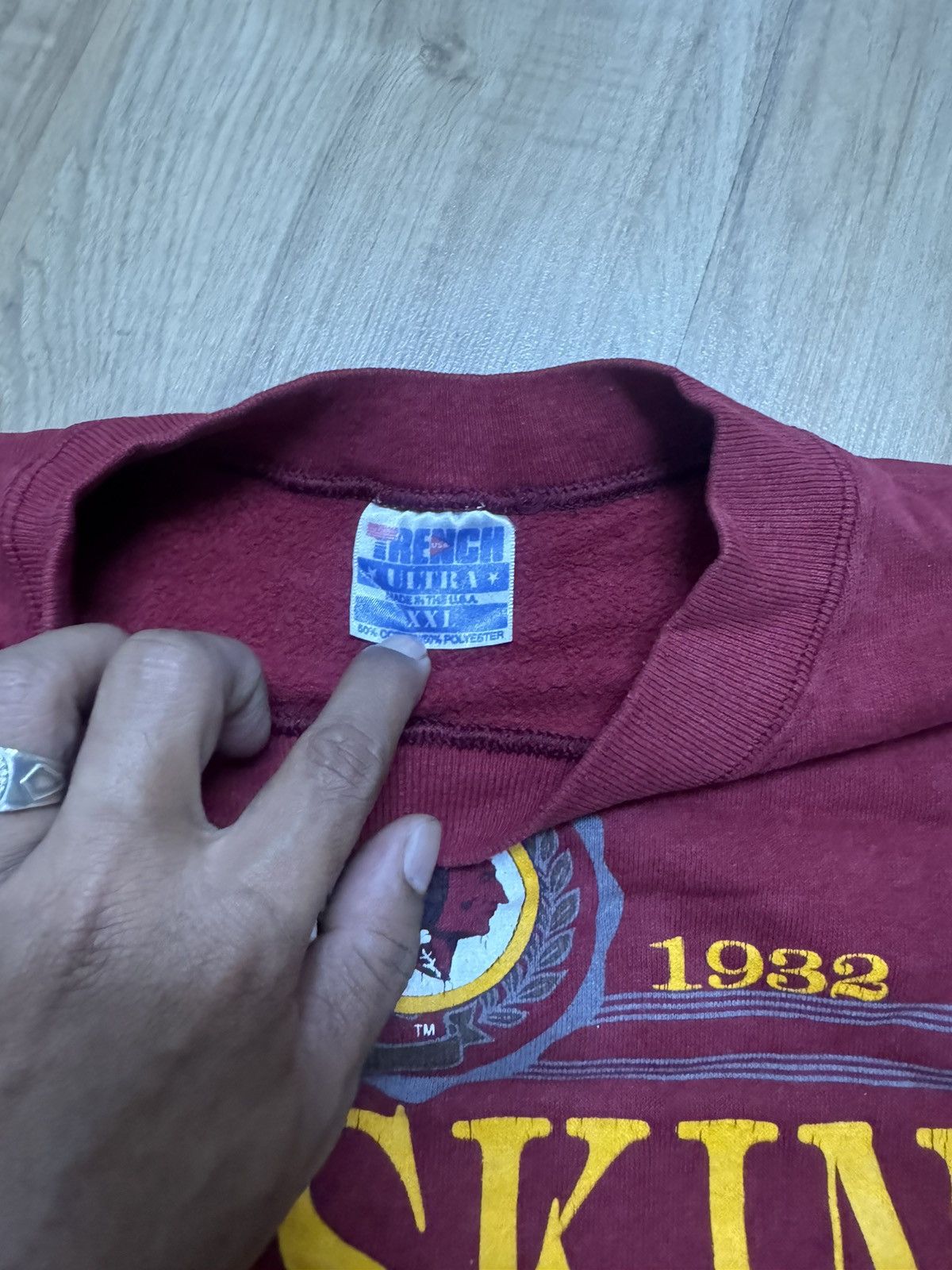 NFL × Vintage VINTAGE REDSKINS PAINTJOB SWEATSHIRT Size US XXL / EU 58 / 5 - 3 Thumbnail
