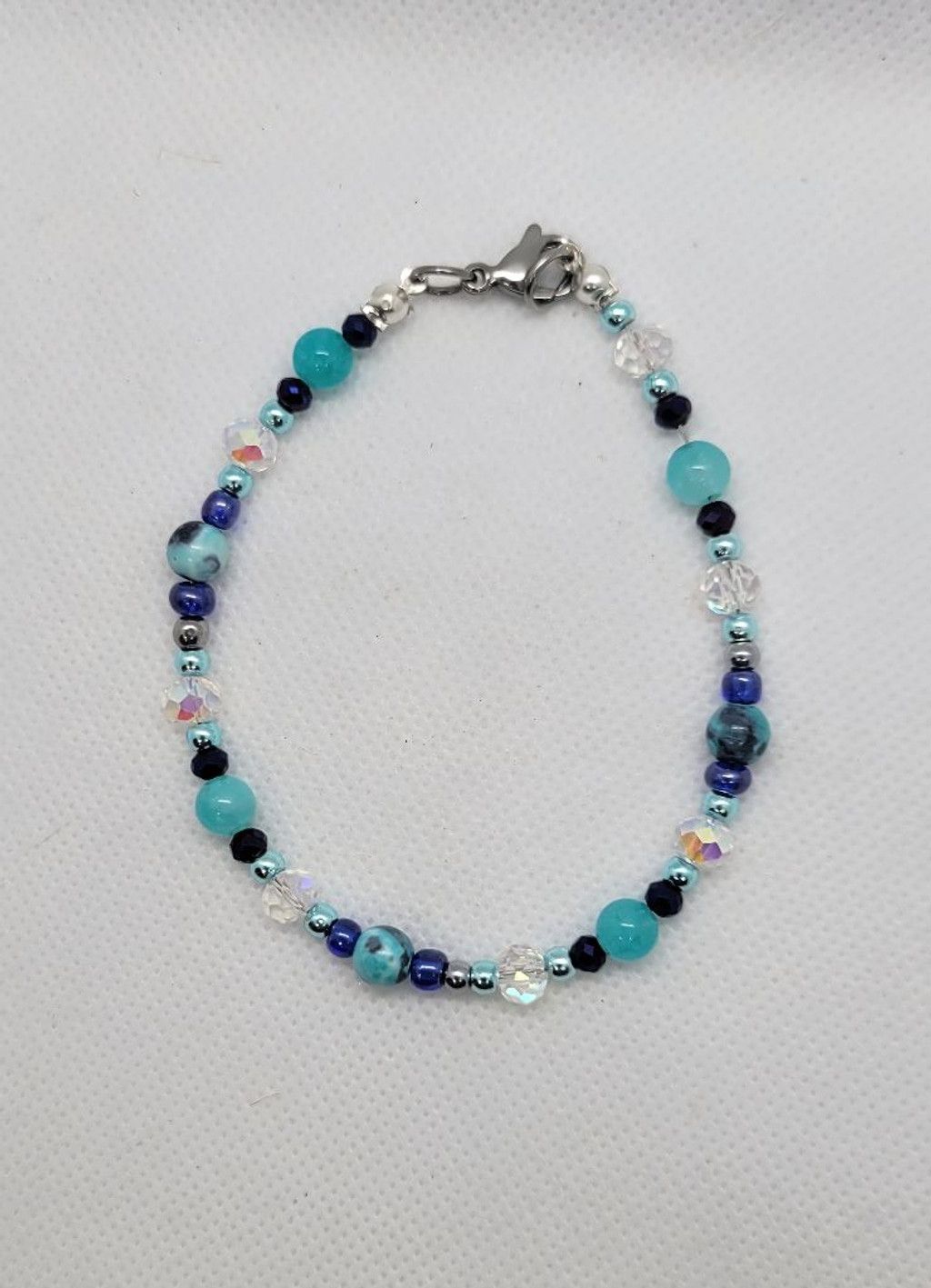 Handmade Mulan Rain Stone, Amazonite, Hematite, Austrian Glowing Bout Size ONE SIZE - 1 Thumbnail