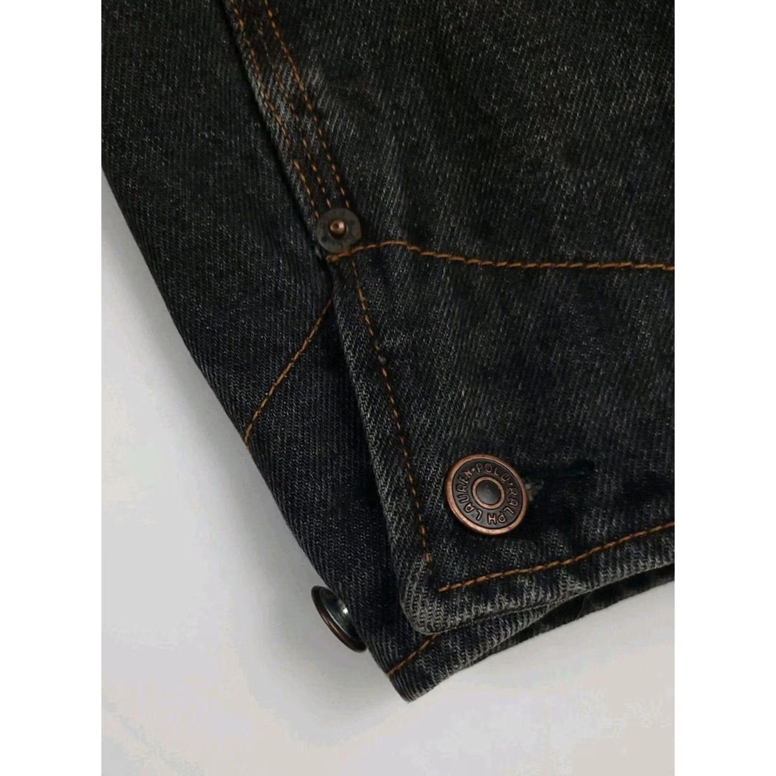 Ralph Lauren Vintage Polo Ralph Lauren Jacket M Denim Aztec Lined Barn Chore Country Rare RL Size M / US 6-8 / IT 42-44 - 7 Thumbnail
