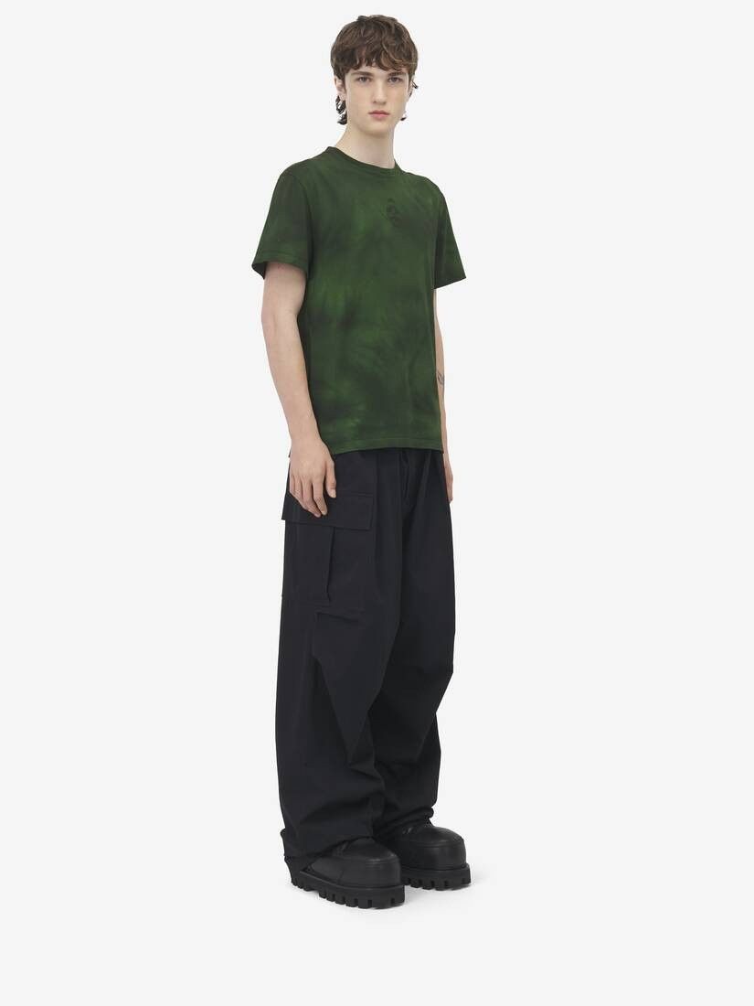 Alexander McQueen o1srvl11e0226 Washed Dye T-Shirt In Green Size US S / EU 44-46 / 1 - 5 Thumbnail