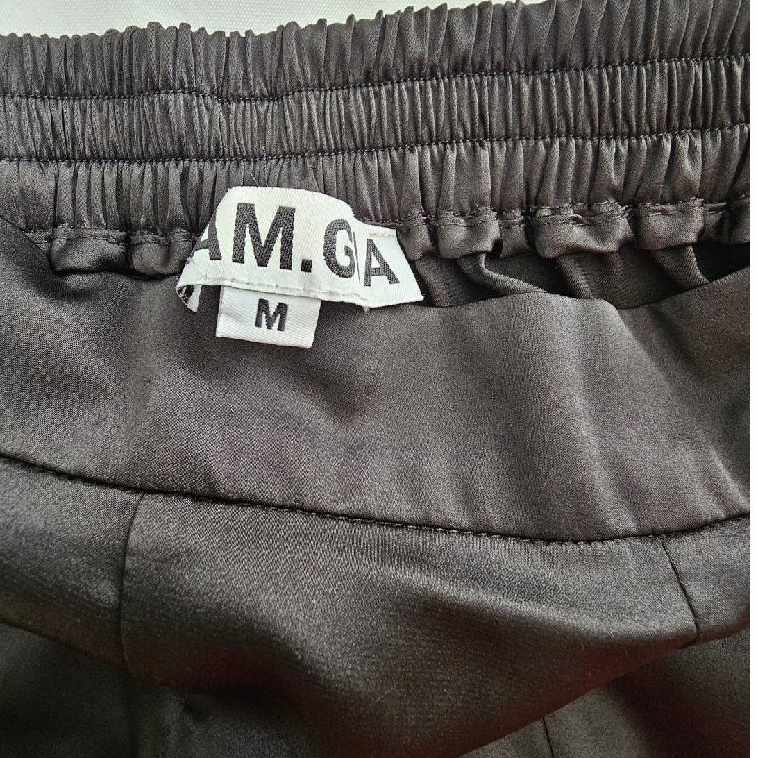 I.AM.GIA I.AM.GIA Black Wide Leg Pull-On Neon Stripe Silky Pants M Size 30" / US 8 / IT 44 - 9 Thumbnail