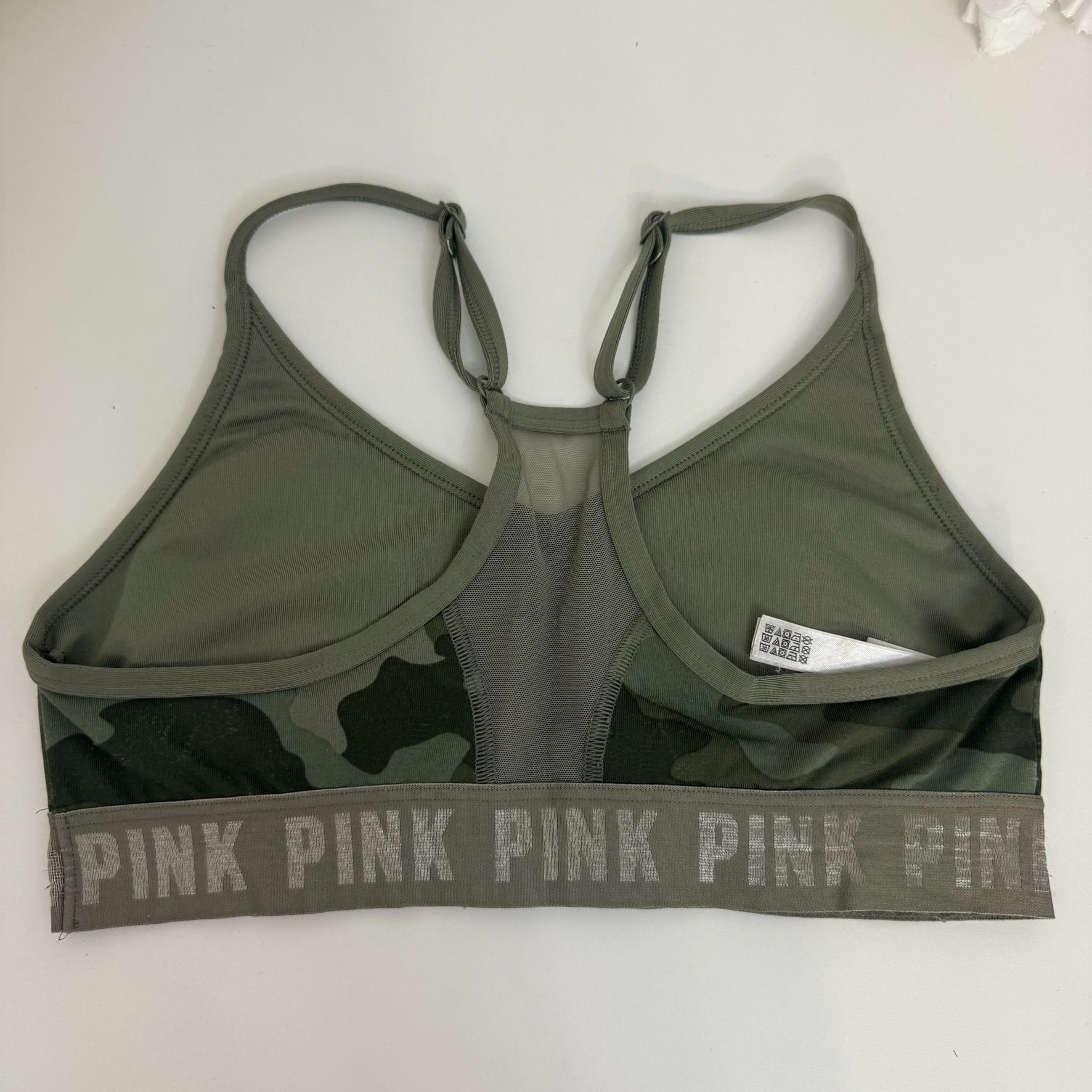 Pink Pink Victorias Secret Ultimate Lightly Lined Camo Sports Bra Size ONE SIZE - 2 Thumbnail